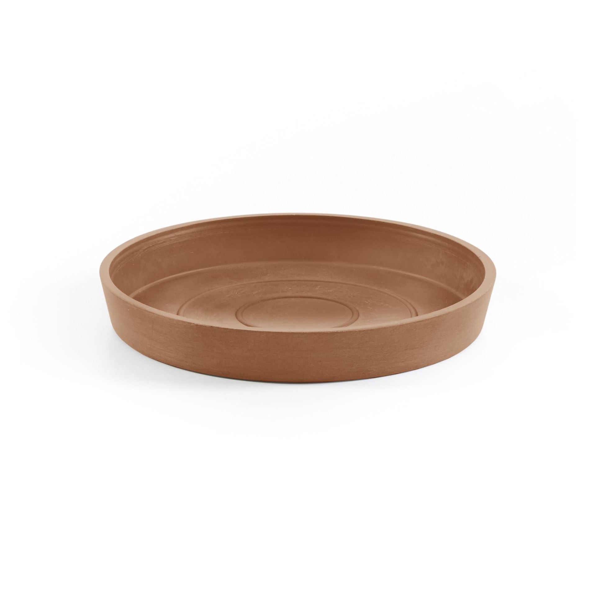 Ecopots Saucer Round - Terra - Ø15 x H2,5 cm - Ronde terrakleurige onderschotel met waterreservoir