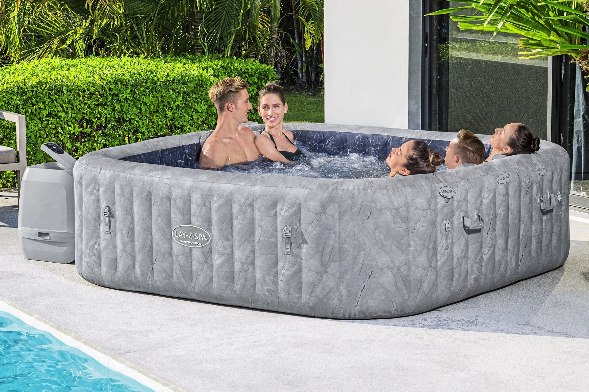 Lay-Z-Spa-Hydrojet-San-Francisco-model-2025-met-Maxhold-EnergySense-Ultra-Fit-Smart-tot-7-personen-230x230x71cm