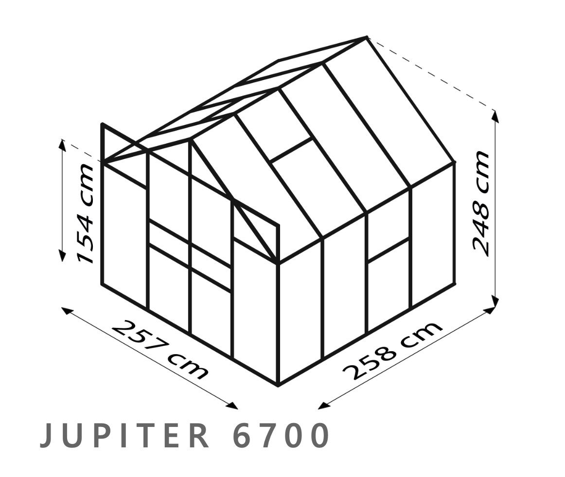 Jupiter-6700-Zwart-fundering-tuinbouwglas-klein-formaat-