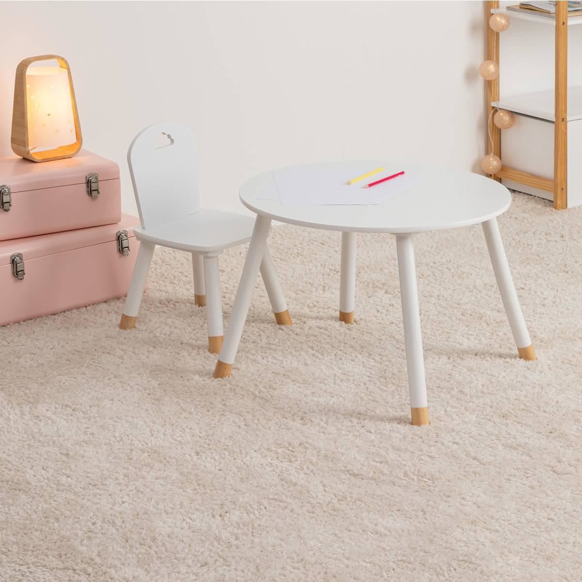 Kindertafel-D60cm-Douceur-wit
