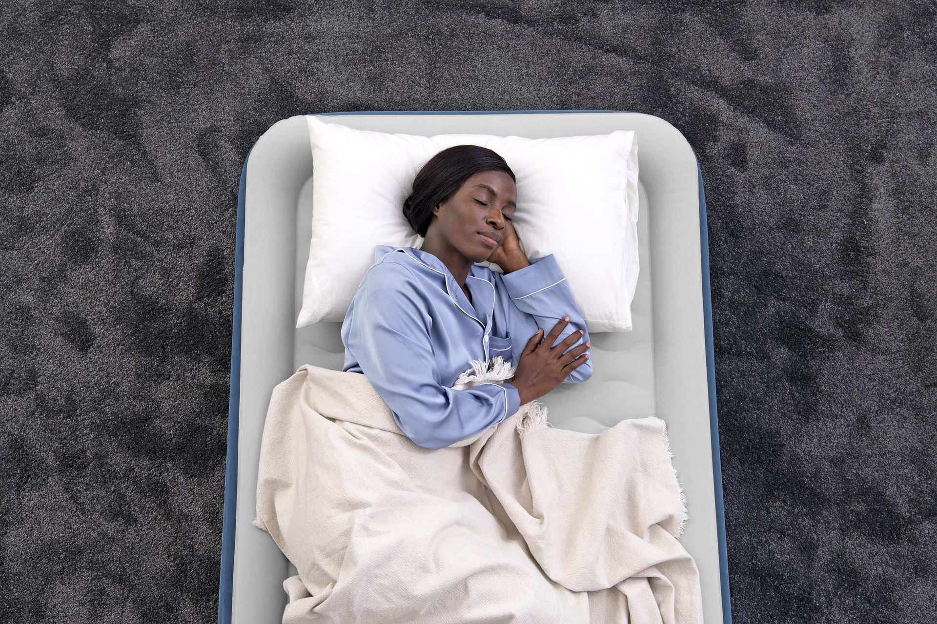 Bestway-1-91m-x-97cm-x-46cm-AlwayzAire-Air-Mattress-Twin-Built-in-Dual-Pump