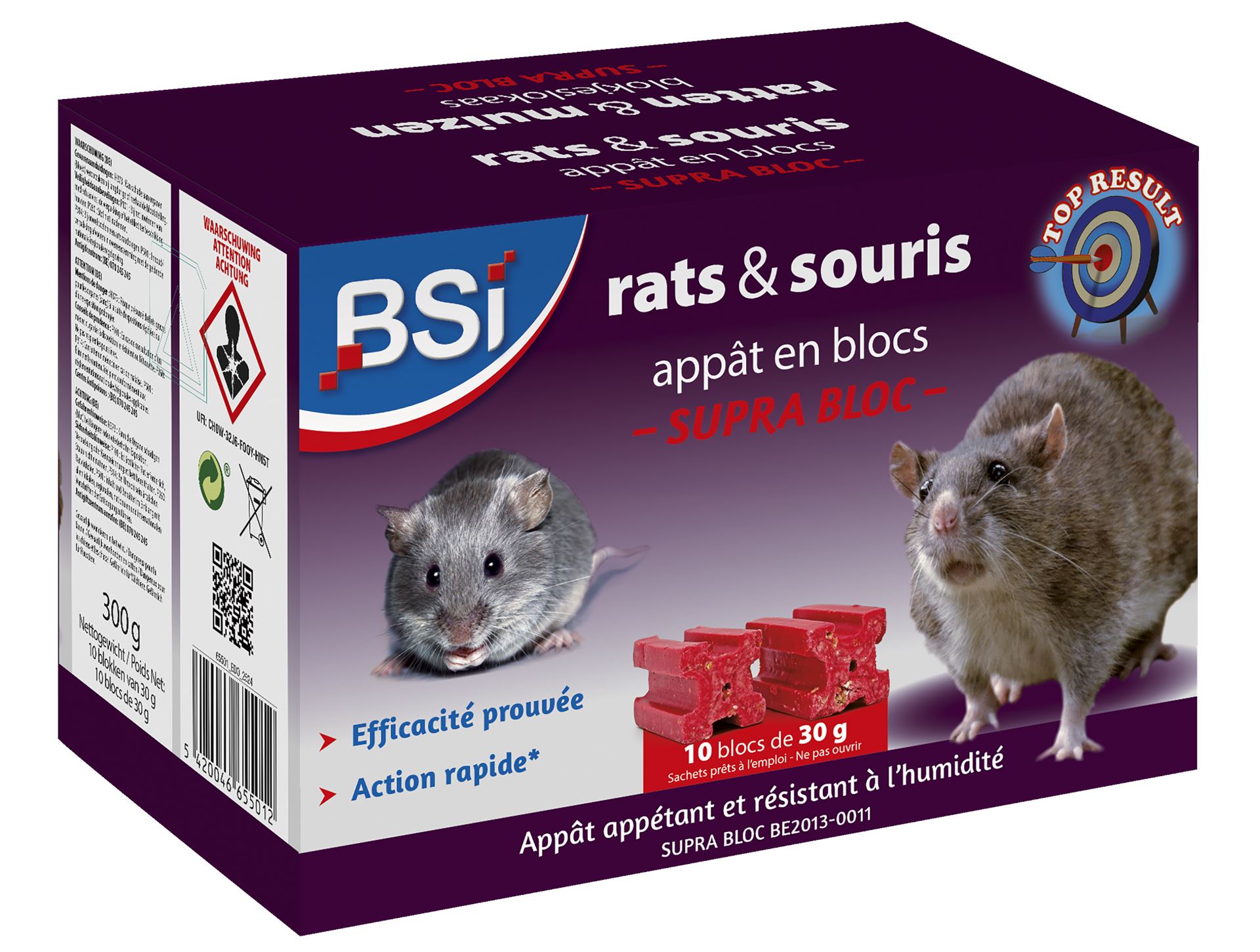 BSI-Supra-Block-300gr-10x30g-Tegen-ratten-en-muizen