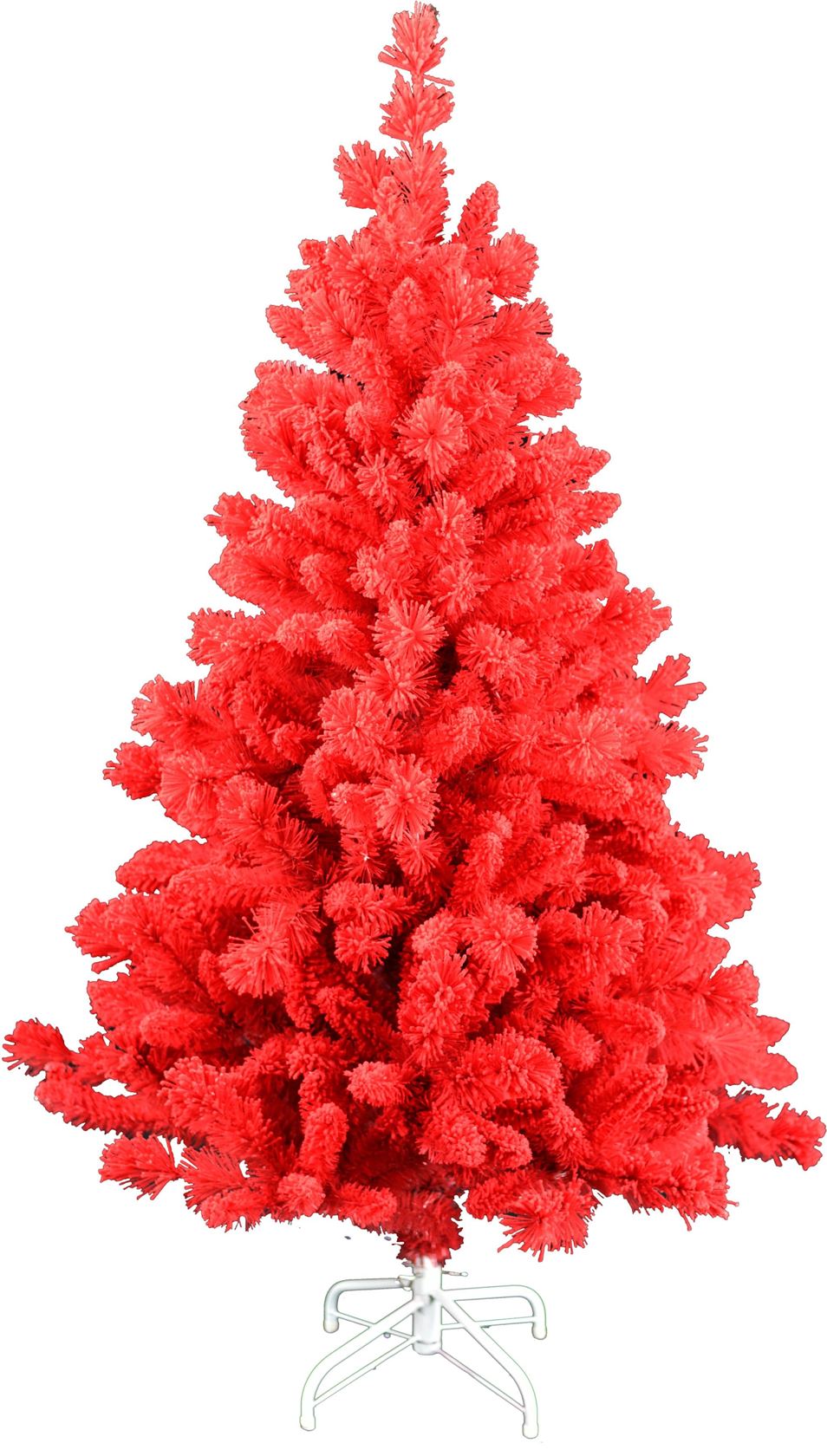 Teddy-Red-kunstkerstboom-150-cm-rood-422-tips-sneeuw-metalen-voet