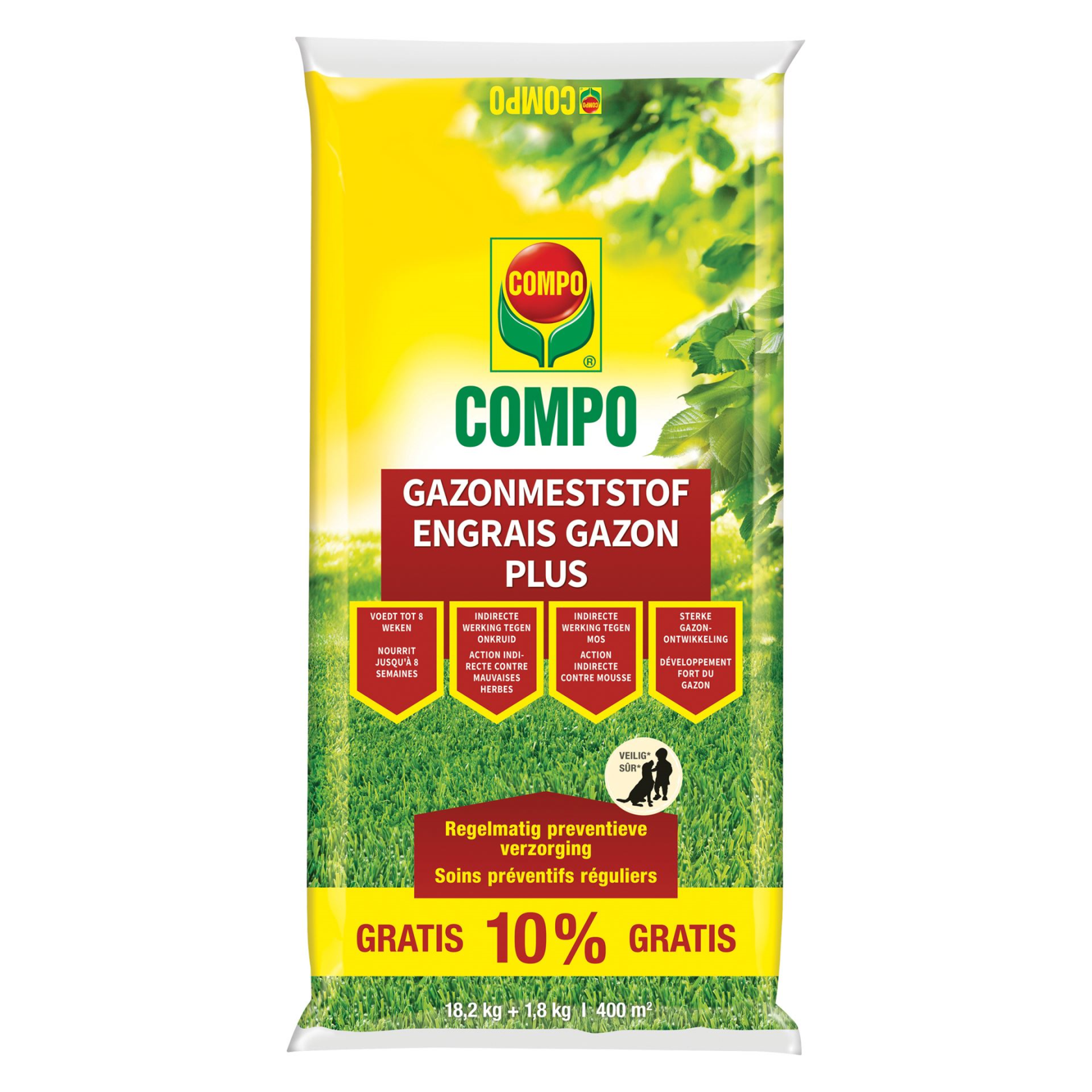 COMPO Engrais pour gazon Plus 20 kg pour 400 m²