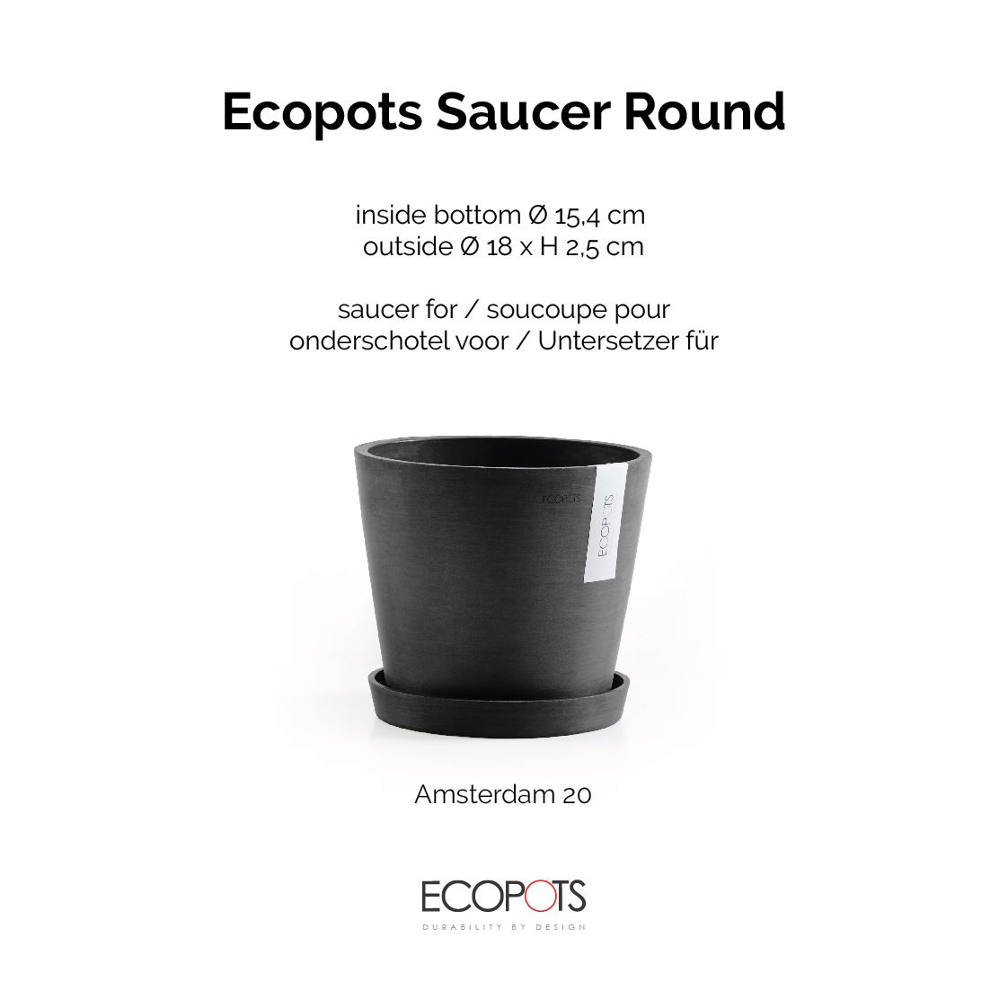 Ecopots-onderschotel-rond-dark-grey-18-cm-H2-5-cm