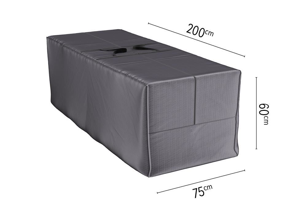 aerocover-kussentas-200x75xH60-antraciet