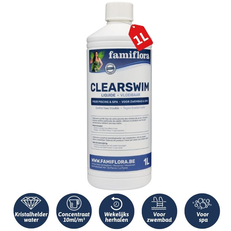 Famiflora Clearswim liquid 1L - against murky water!