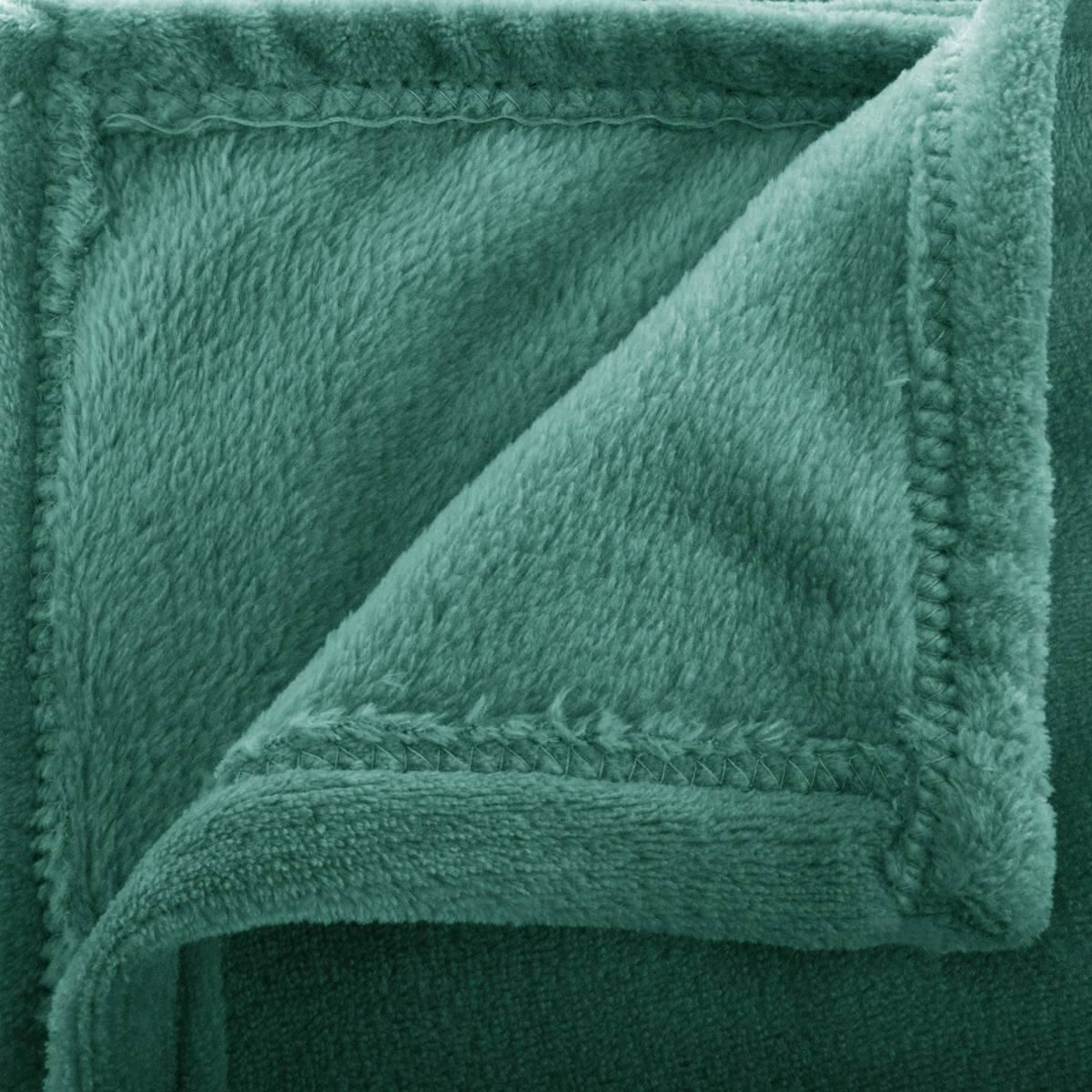 Plaid-Flanel-Uni-180-x-230-cm-Groen