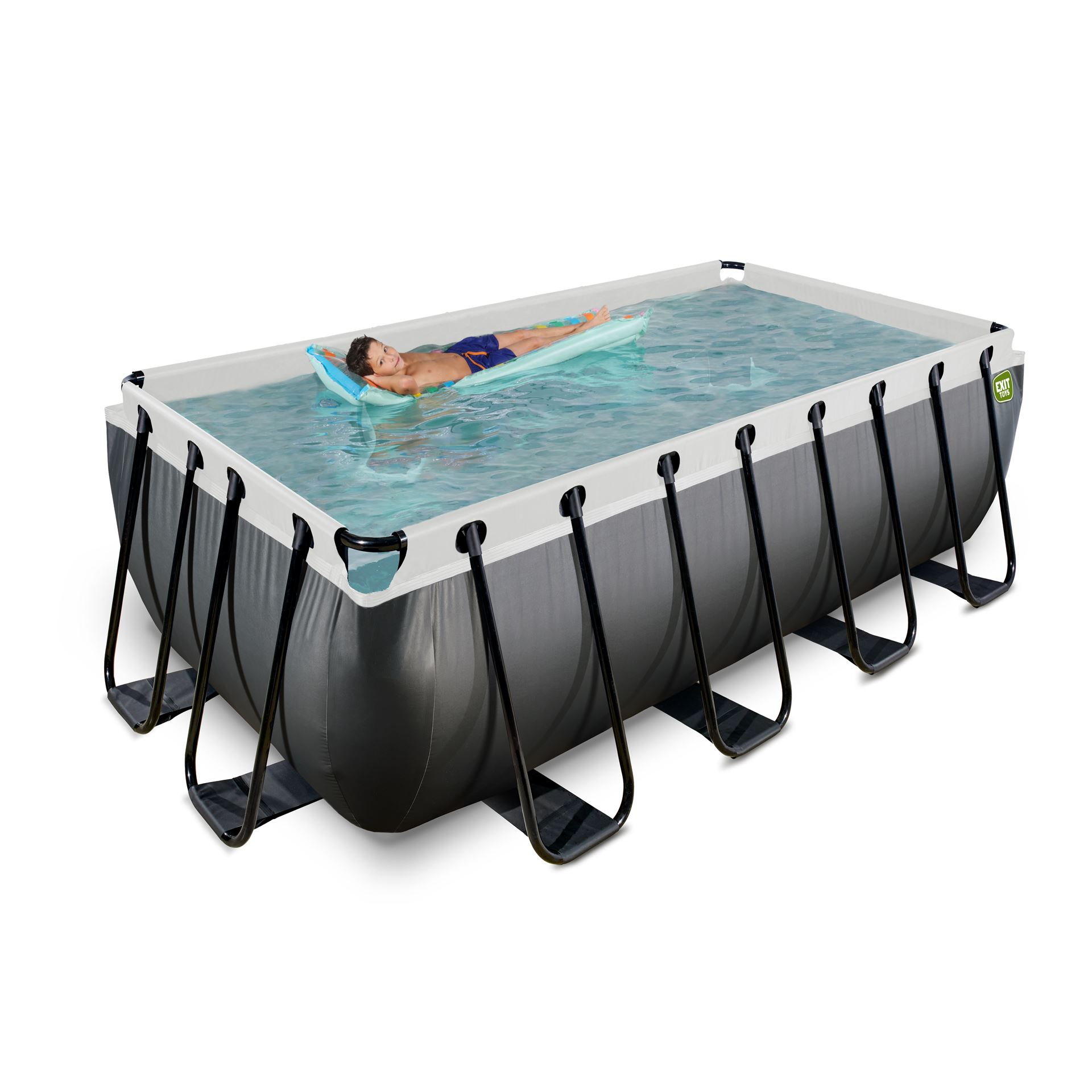 EXIT-Black-Leather-zwembad-400x200x122cm-met-zandfilterpomp-zwart