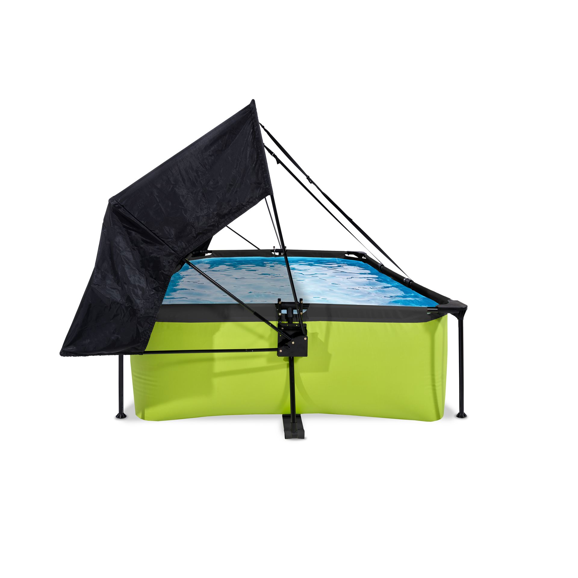 EXIT-Lime-zwembad-220x150x65cm-met-filterpomp-en-schaduwdoek-groen