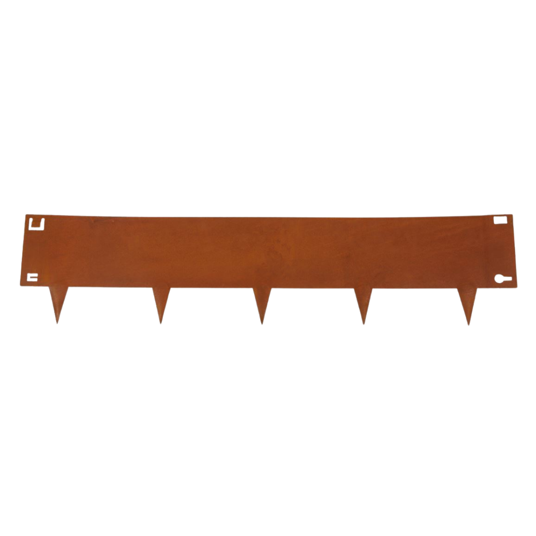 Démarcation en acier corten Famiflora - H : 24cm x L : 100cm - Epaisseur 1,5mm - Acier corten SPA-H