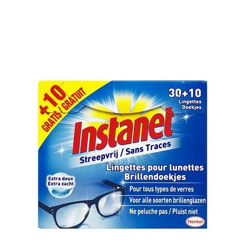 instanet glasses wipes extra soft streak free 40 pieces