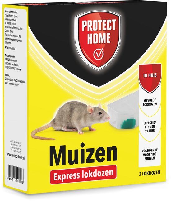 Protect Home Express Muizenlokdozen met vergif - 2 stuks - muizenvergif