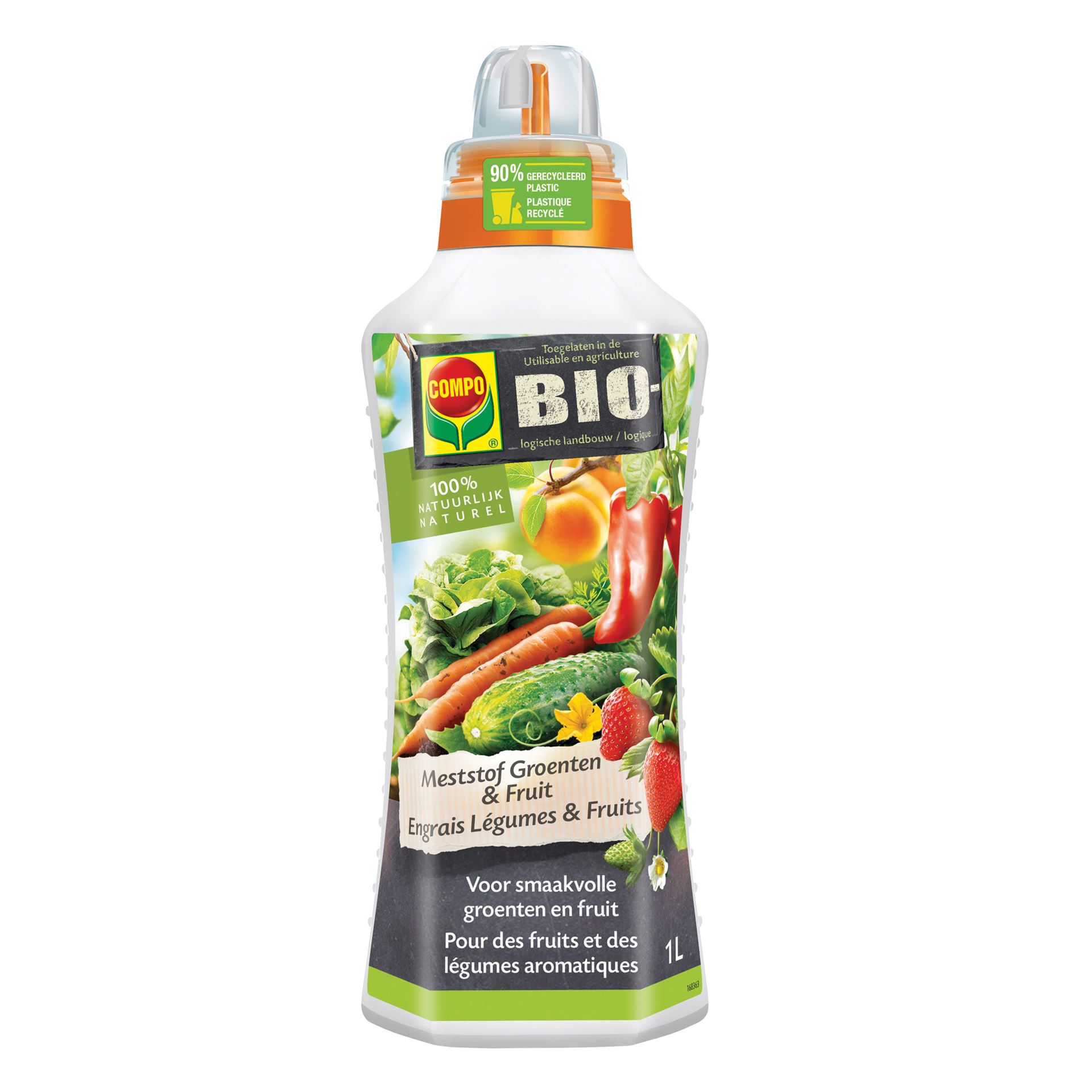 COMPO Bio Engrais liquide Légumes et Fruits - 100% naturel - pour une récolte riche et savoureuse - bouteille 1 L