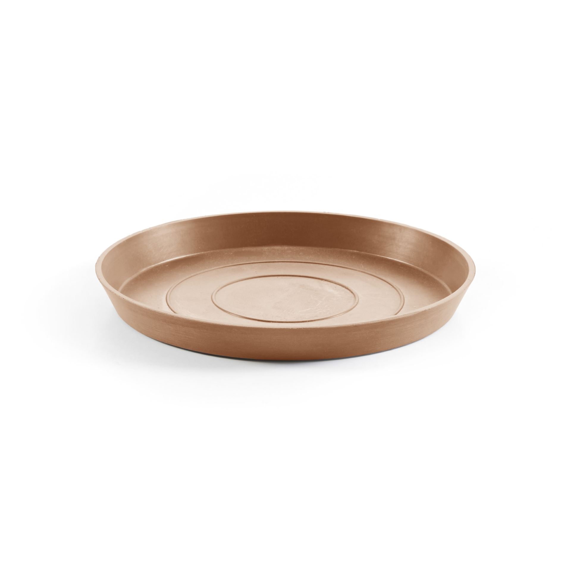 Ecopots Saucer Round - Terra - Ø21 x H2,5 cm - Ronde terrakleurige onderschotel met waterreservoir