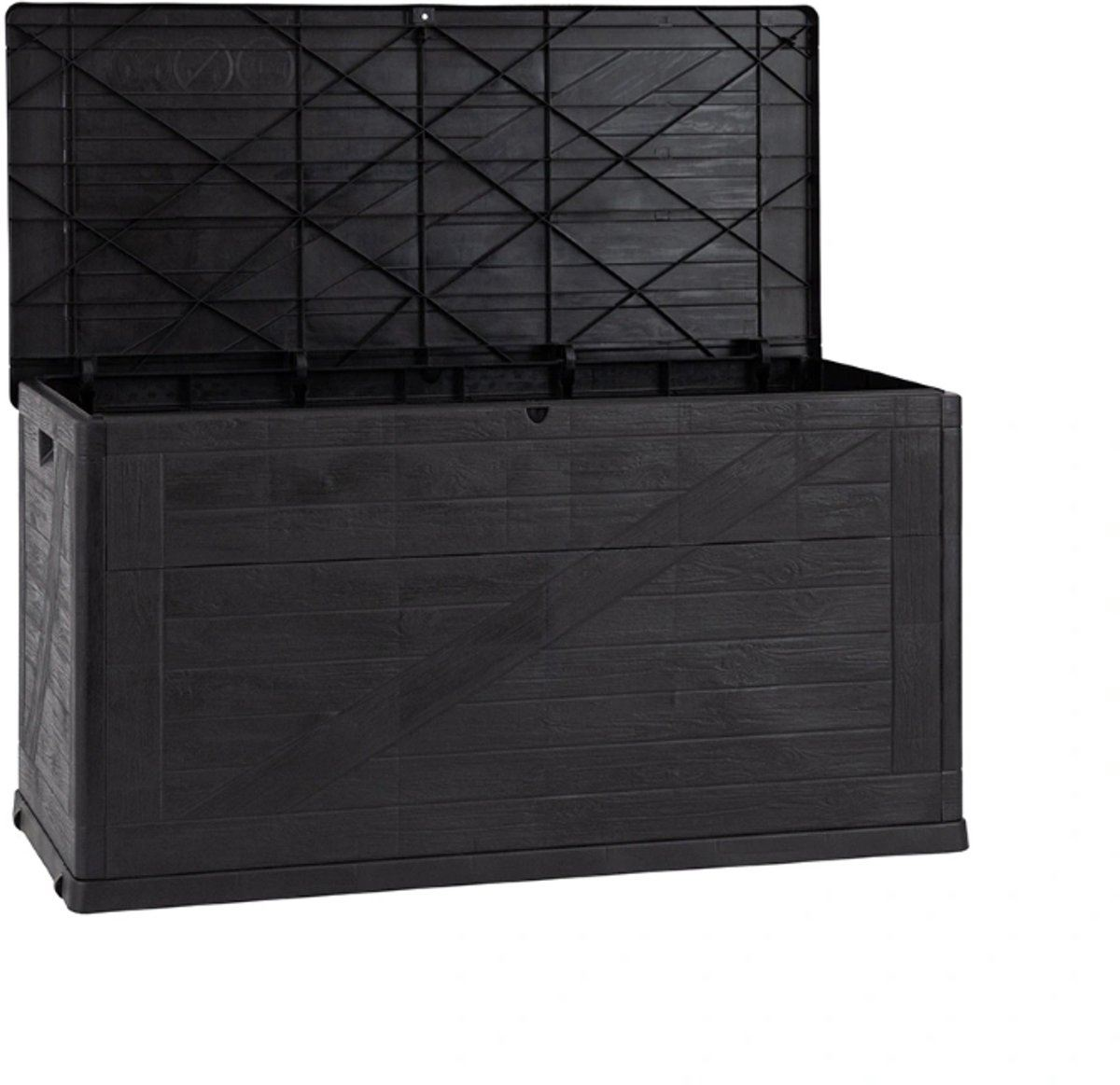 Toomax Multibox Wood Cushion Box - 420L - Dark Anthracite - Plastic - Inside size 113 x 49.5 x 59.5 cm - Outside size 120 x 63 x 56 cm