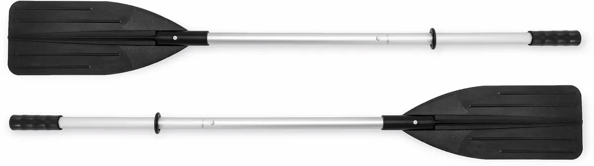 Intex Excursion 5 Inflatable Boat Set - 5 Persons - 366x168 cm - 3 Air Chambers - Fishing Rod Rests