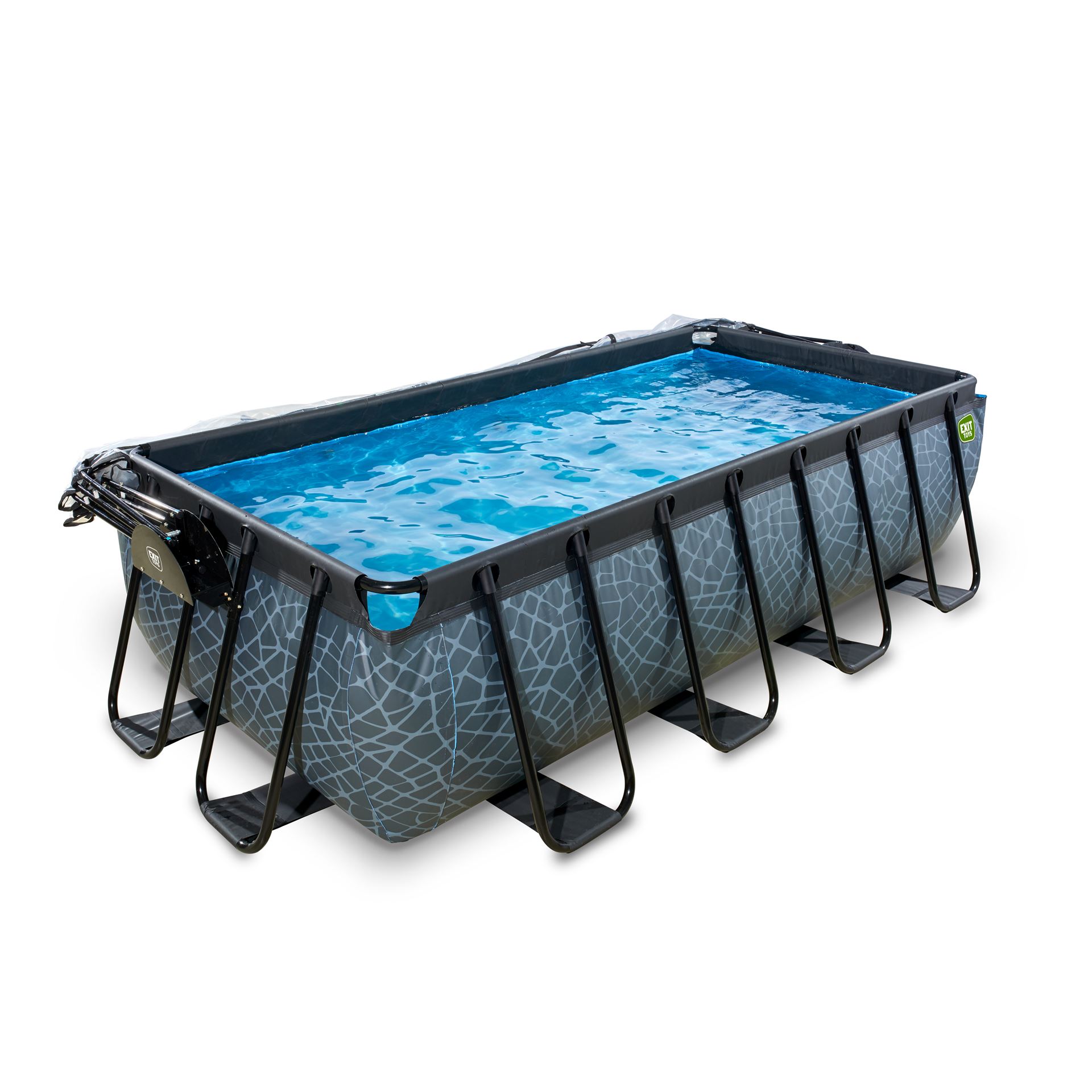EXIT-Stone-zwembad-400x200x100cm-met-zandfilterpomp-en-overkapping-en-warmtepomp-grijs