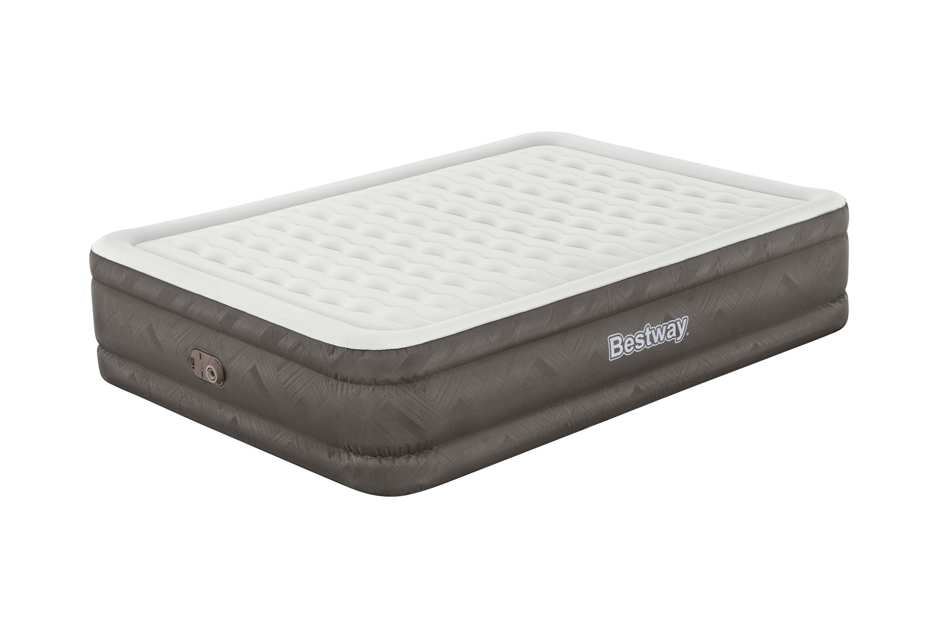 Bestway matelas d'air 'Fortech Queen' - 203x152x46 cm - avec pompe incorporée - brun/gris Bestway-2-03m-x-1-52m-x-46cm-Fortech-Air-Mattress-Queen-Built-in-AC-pump