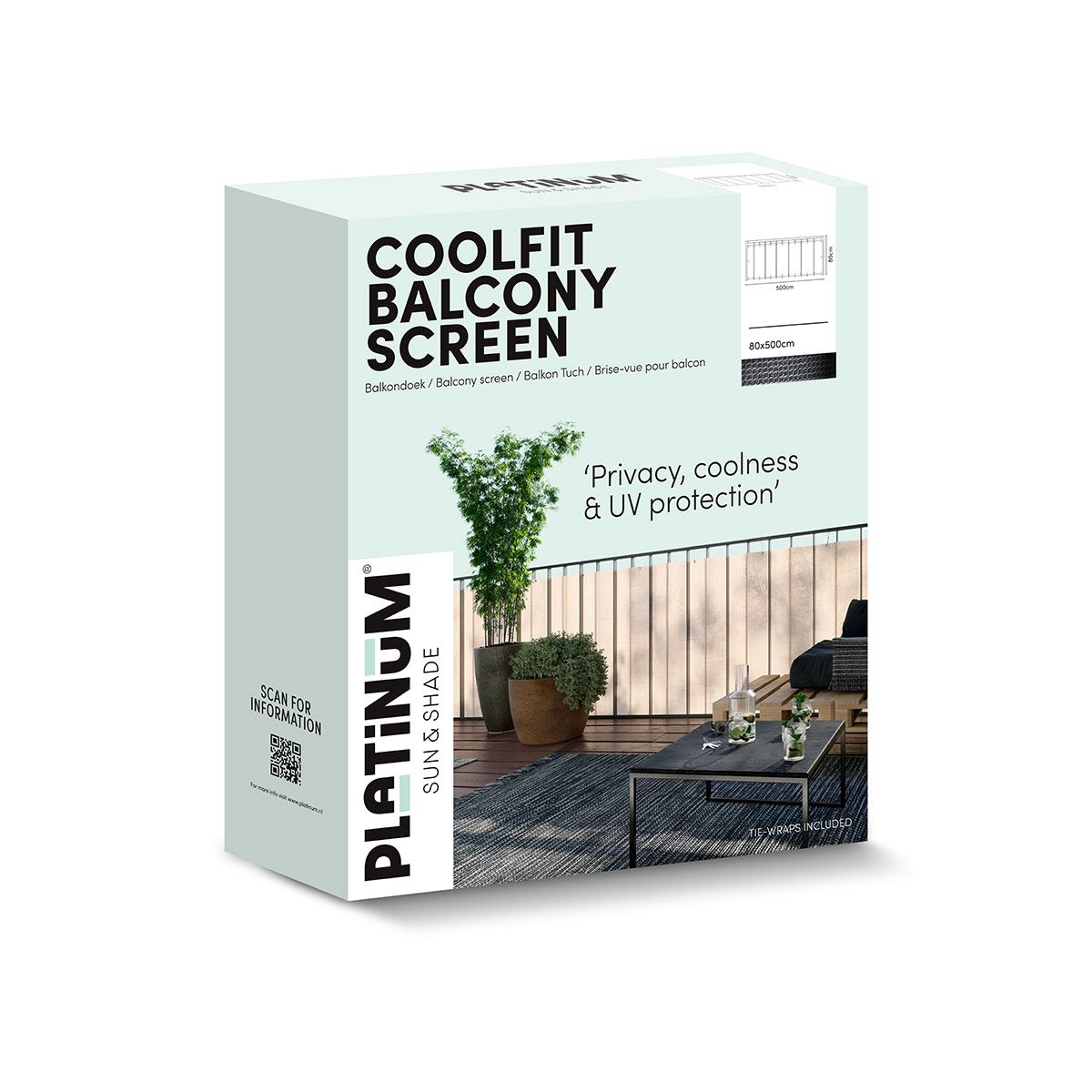 Platinum-Sun-Shade-Balcony-screen-500x80-Kleur-Antraciet