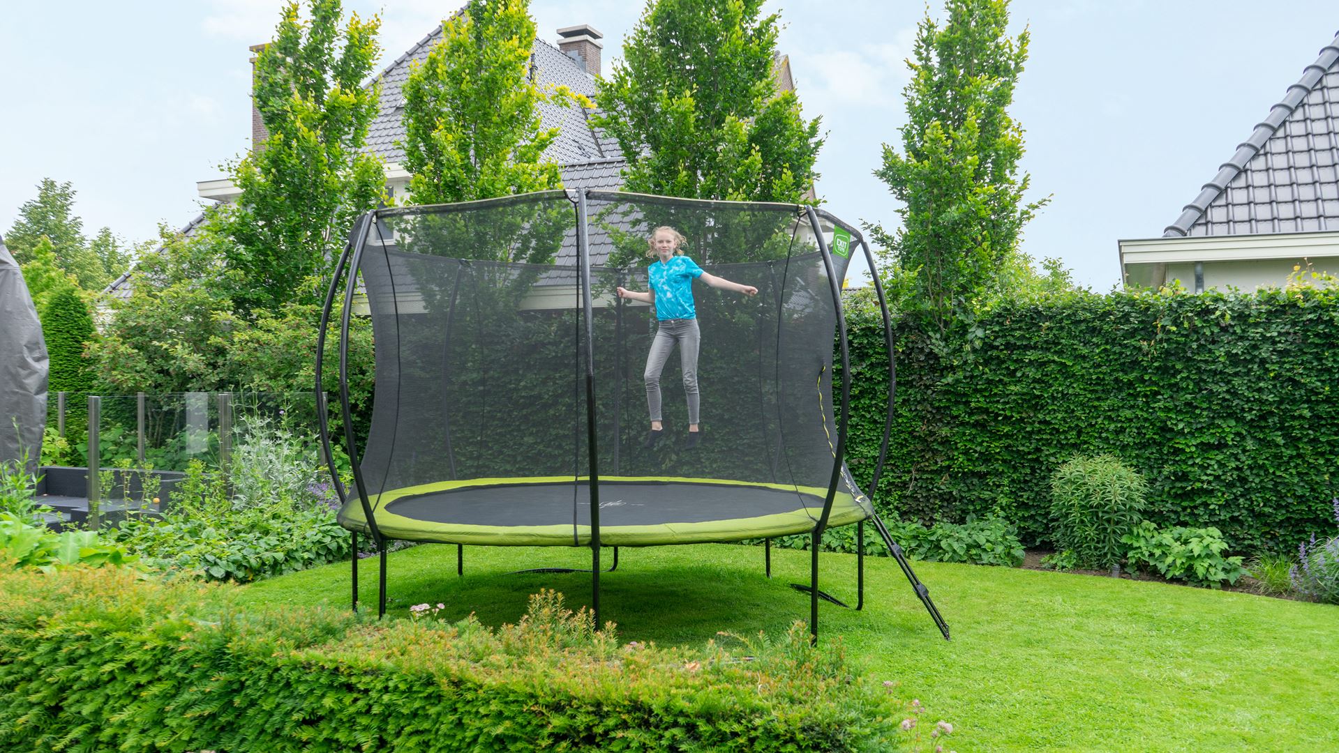 EXIT-Silhouette-trampoline-244cm-groen