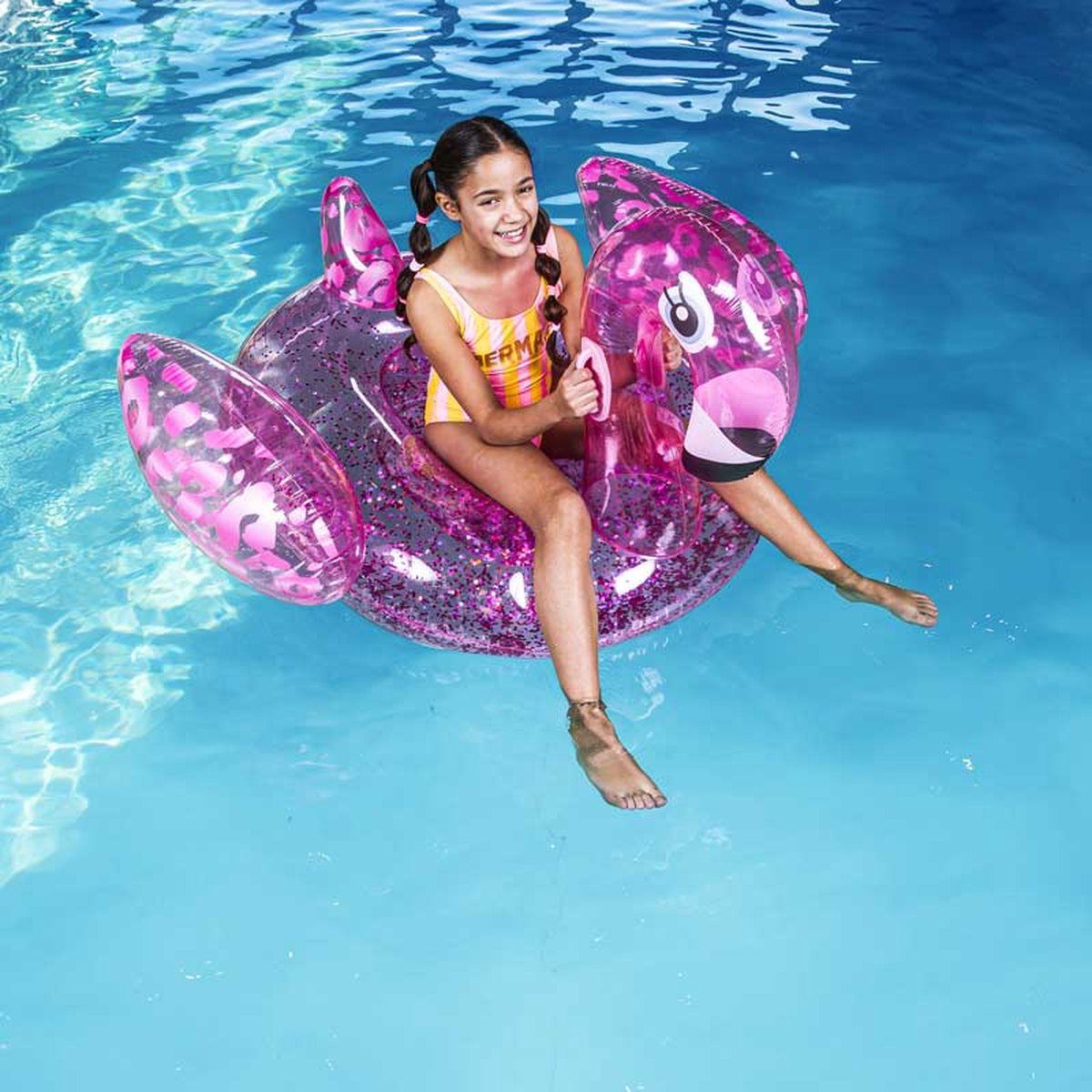 Swim-Essentials-Opblaasbare-Flamingo-XL-luchtmatras-neon-panterprint-160x130cm