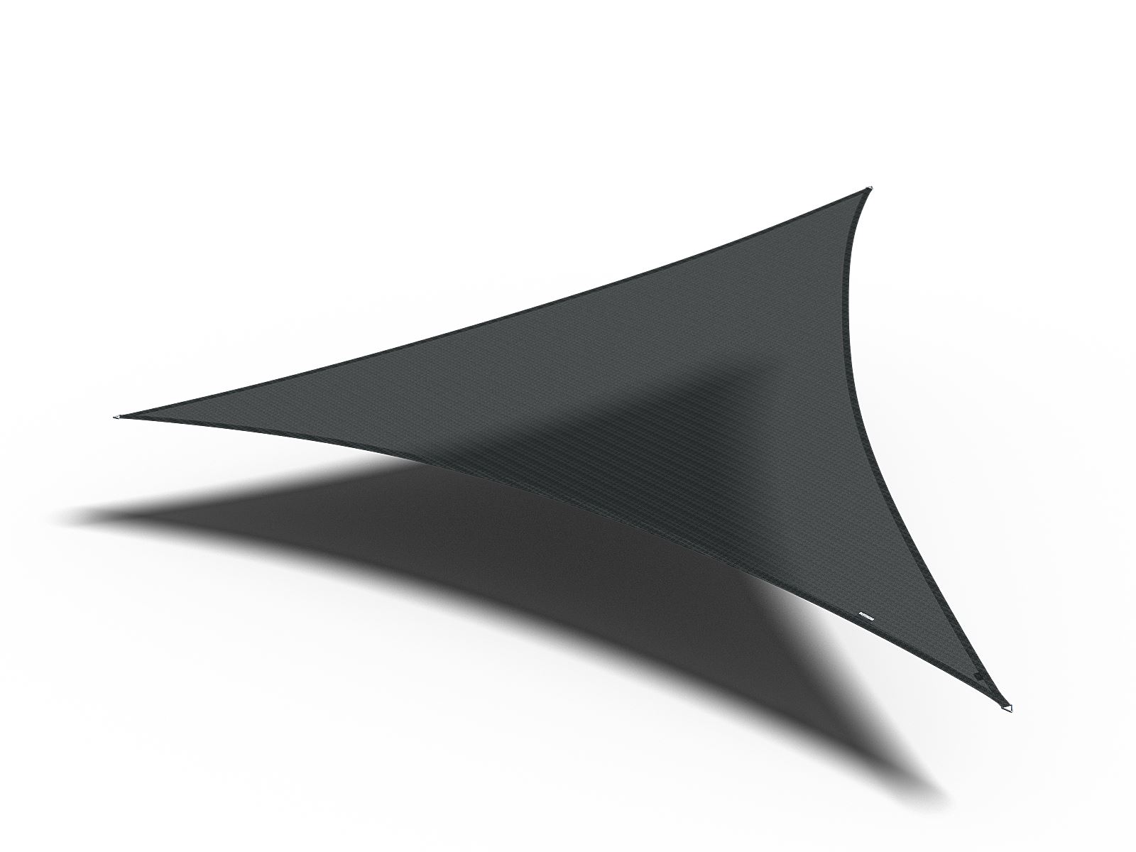 Platinum schaduwdoek Coolfit L500 x B500 x H500 cm - Zwarte driehoekig schaduwdoek - HDPE 285 gr/m²