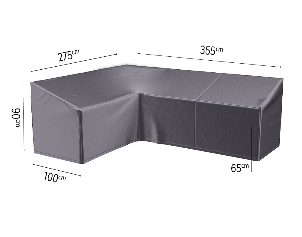Platinum AeroCover Lounge Set Cover - Left Corner - 355/275x100x65/90 cm - Breathable & UV Resistant