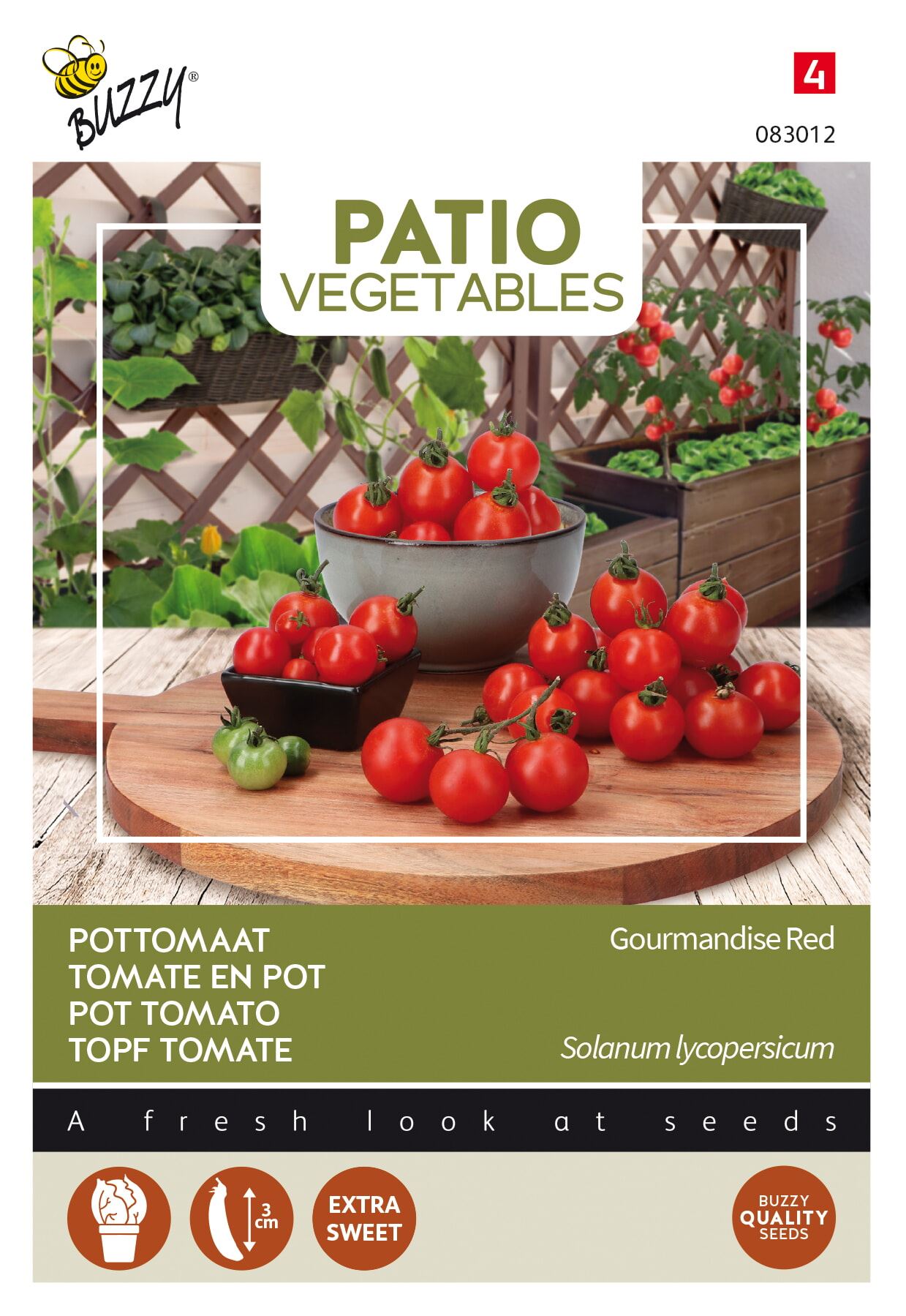 Buzzy® Patio Veggies, Tomate en pot Gourmandise Red