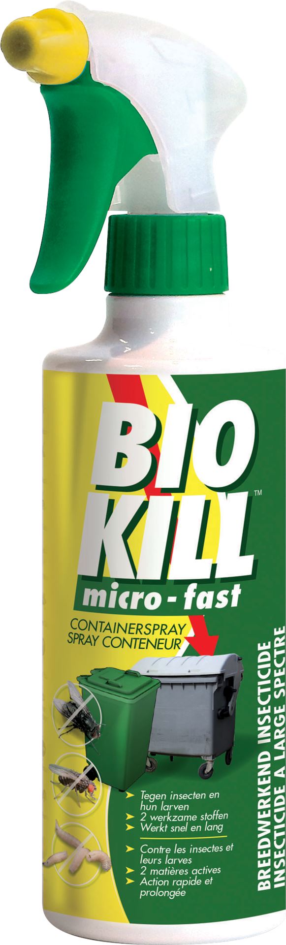 BSI Bio Kill Micro-Fast Contrainte Spray - Insecticide à large spectre -  500ml Contre les insectes, les asticots et la vermine dans et autour des  poubelles et des conteneurs à déchets