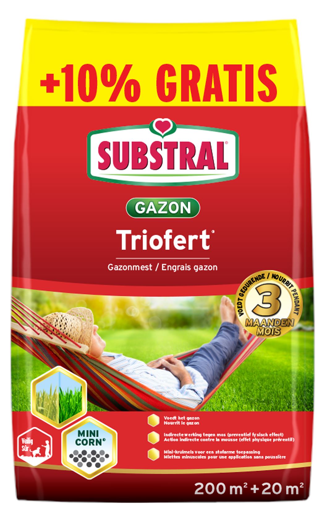 Substral lawn fertilizer Triofert advantage pack - nourishes the lawn - 22kg up to 220m²
