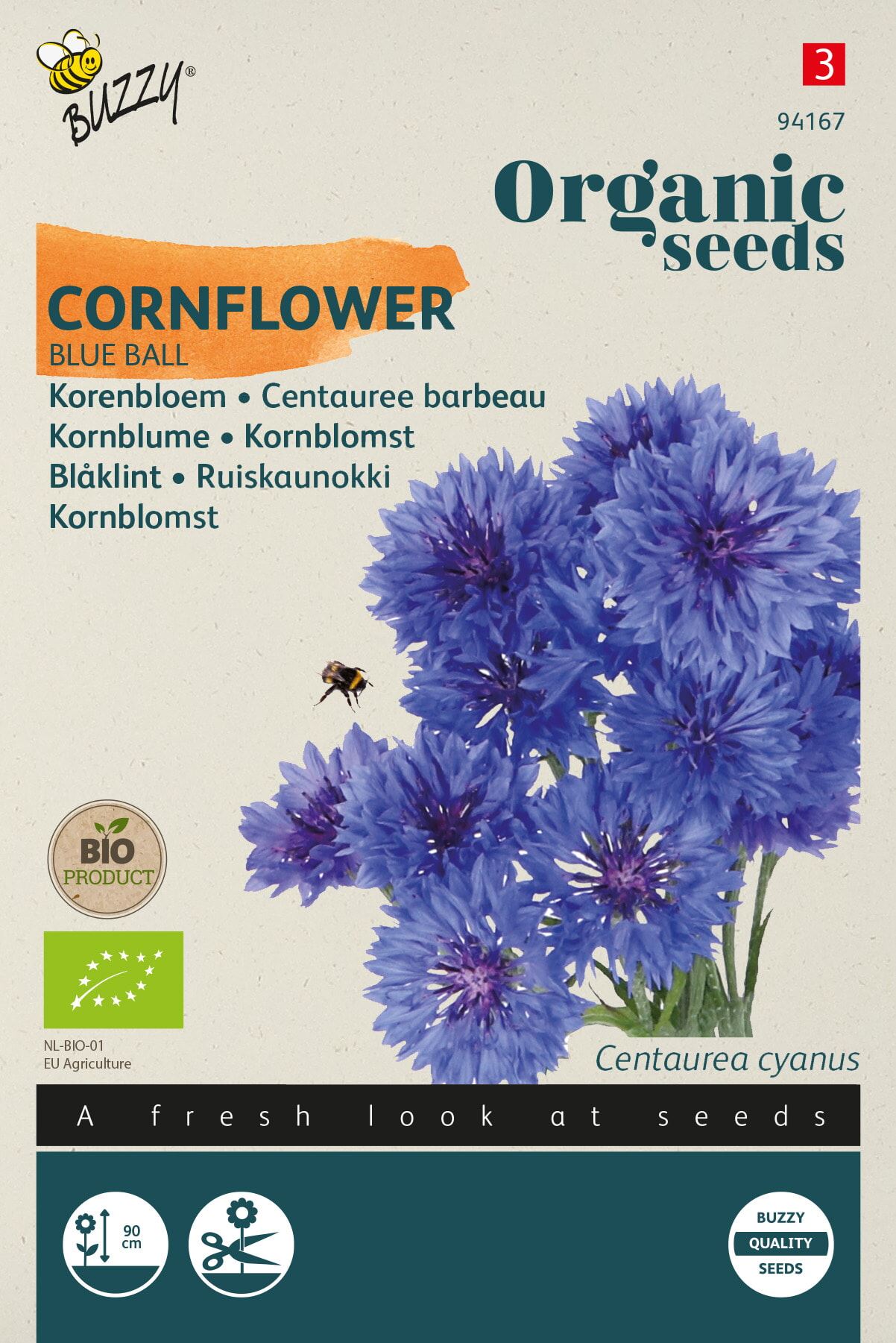 Buzzy-Organic-Centaurea-Dubbelbloemig-Blue