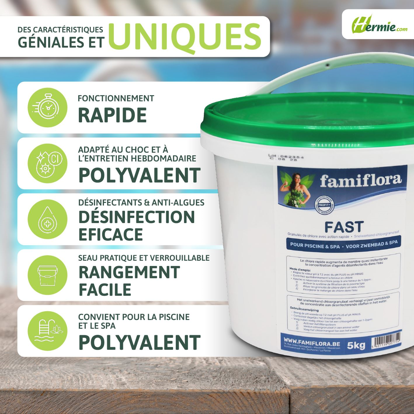 Famiflora Fast - snelwerkend chloorgranulaat 5kg