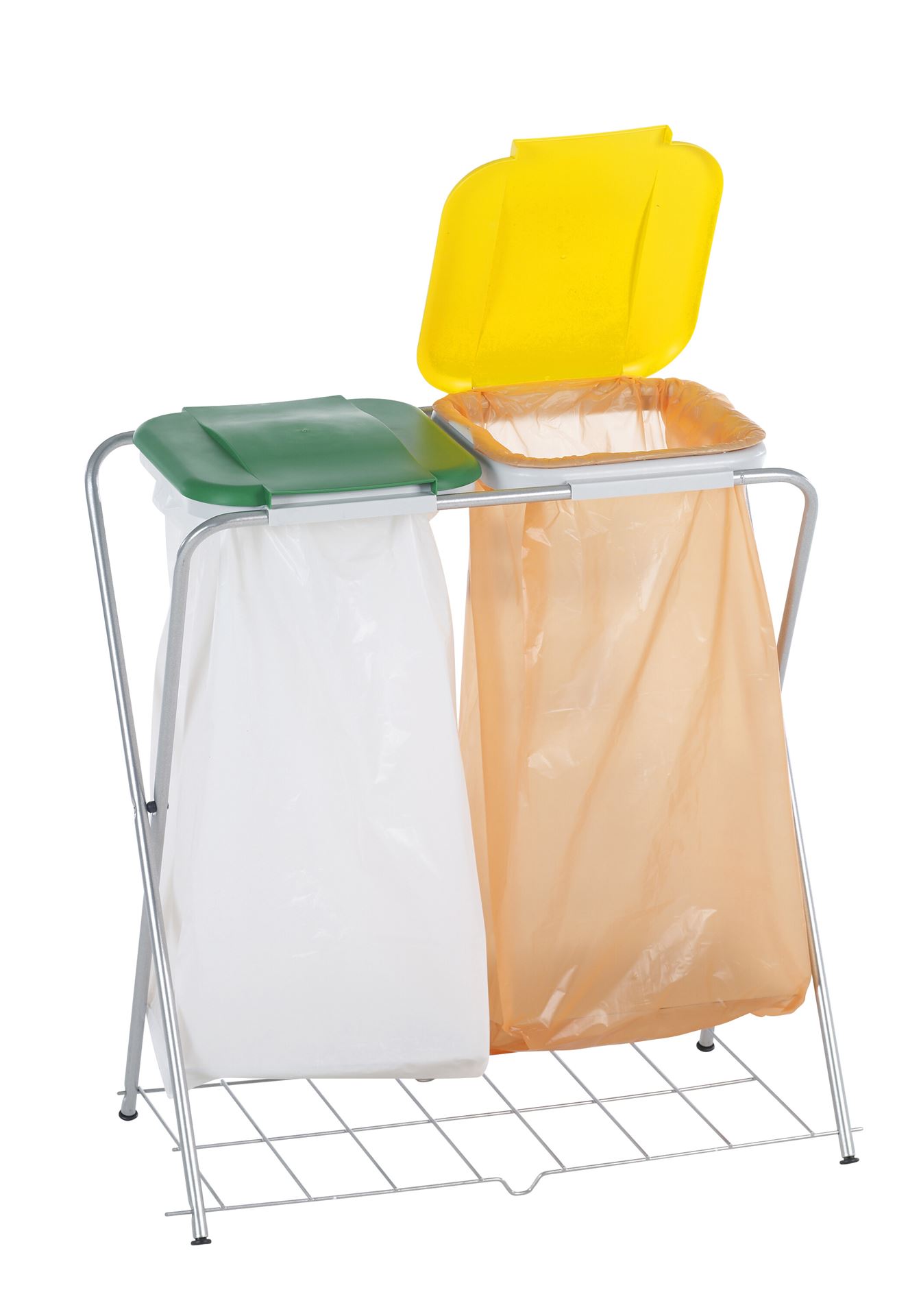 Vuilniszakhouder-met-rooster-dubbel