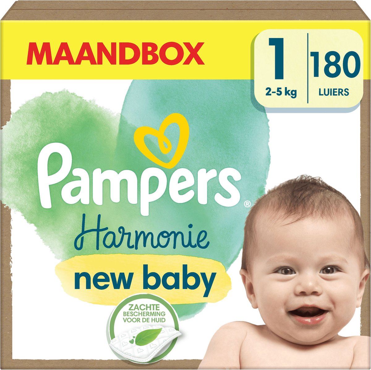 Pampers-Harmonie-luiers-Maat-1-180-luiers-2-5-KG-