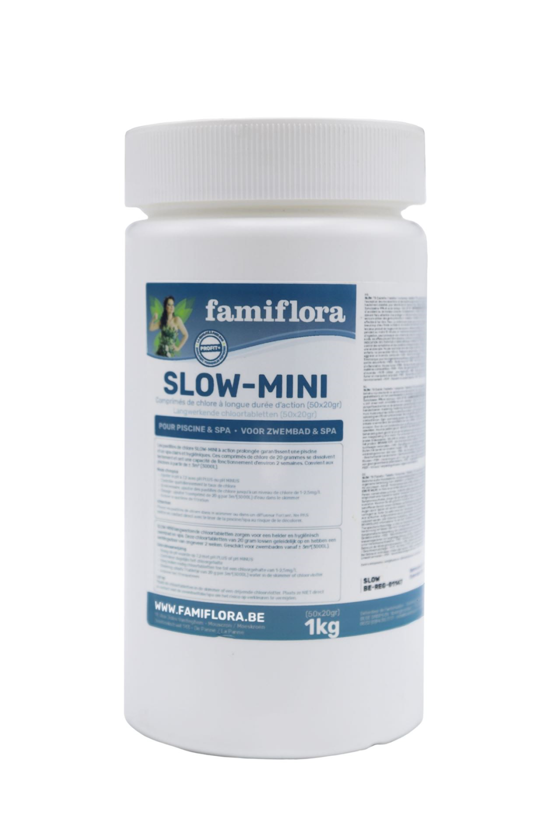 Famiflora Slow-Mini - langwerkend chloor 1kg - kleine tabletten 50 x 20gr