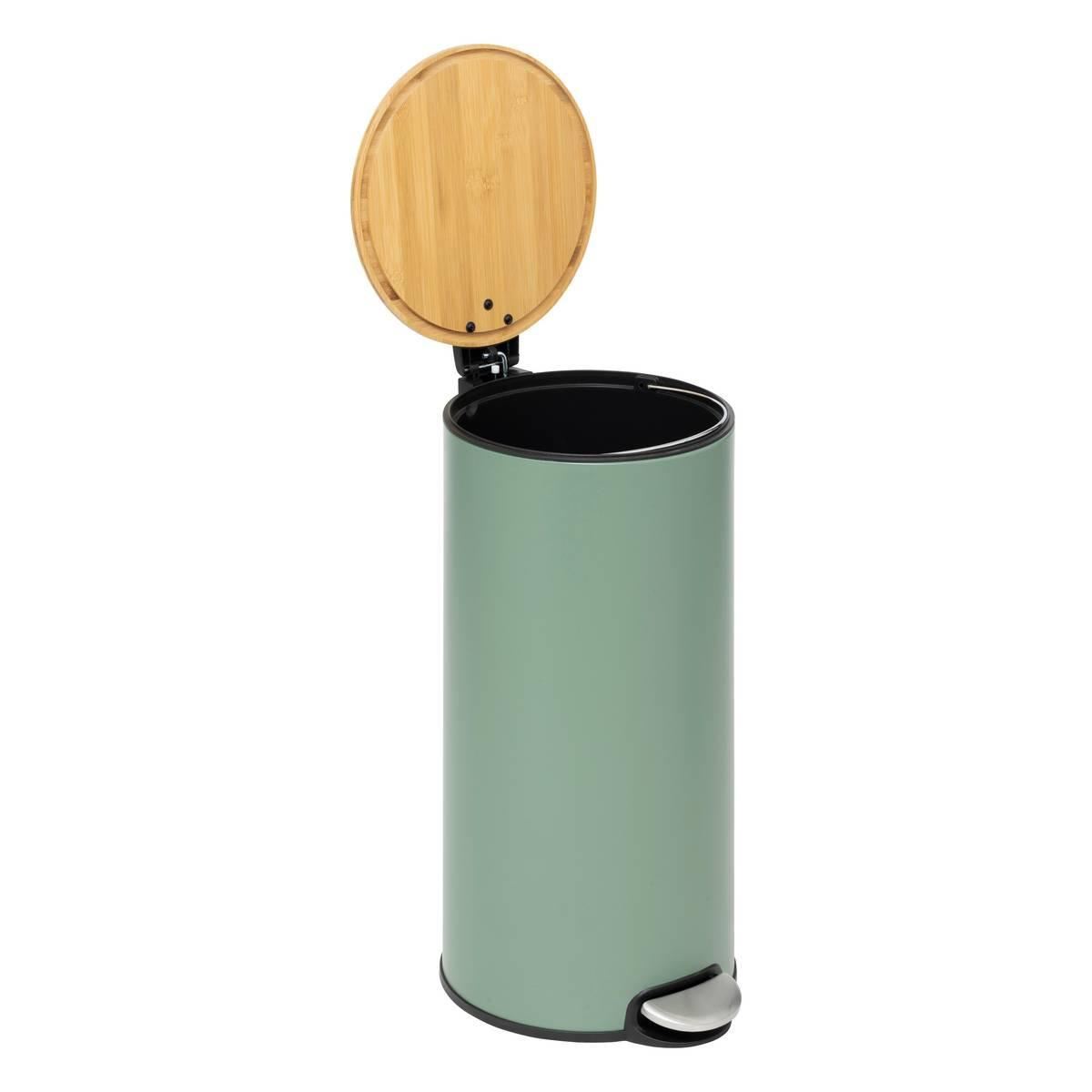 Pedaalemmer-30L-37x29x59cm-bamboe-groen-