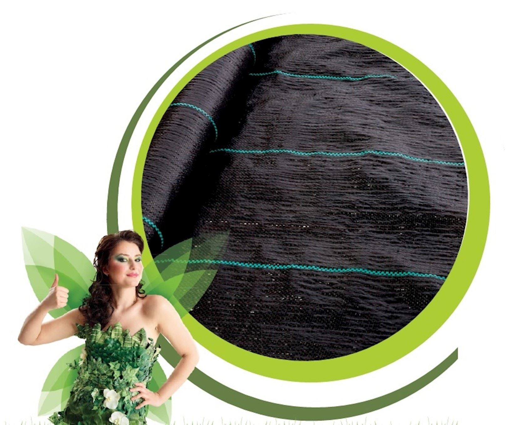 Famiflora anti-onkruiddoek/anti-worteldoek - 2x5M - 100g/m² stofdichtheid