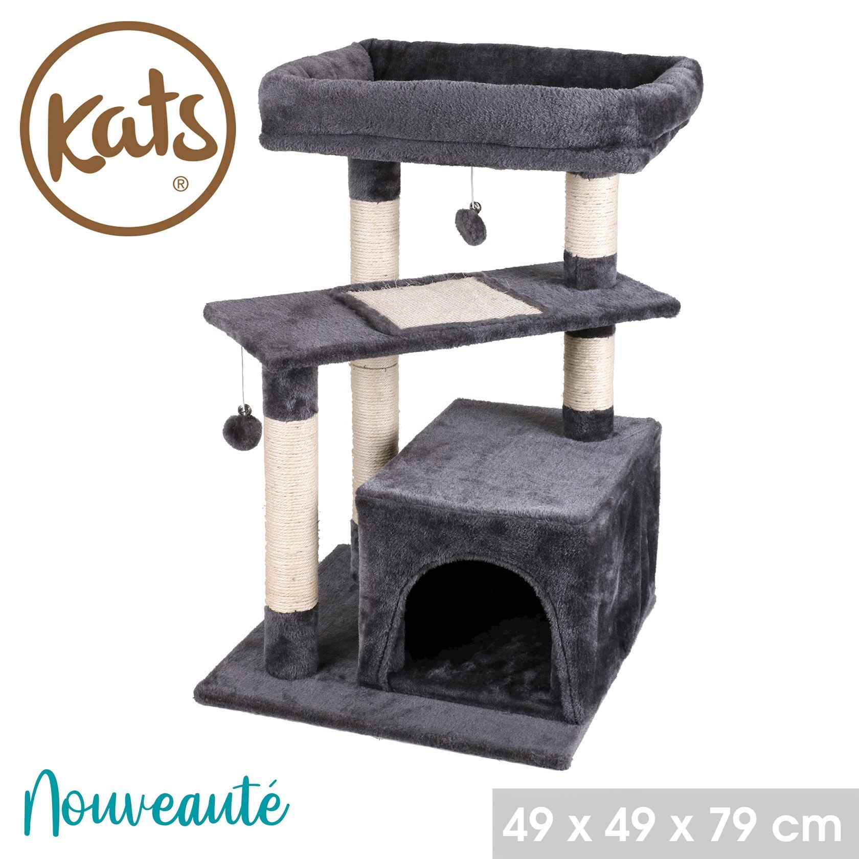Kats-kattenboom-met-schuilplaats-krabmeubel-en-kussen-49x49xh79cm