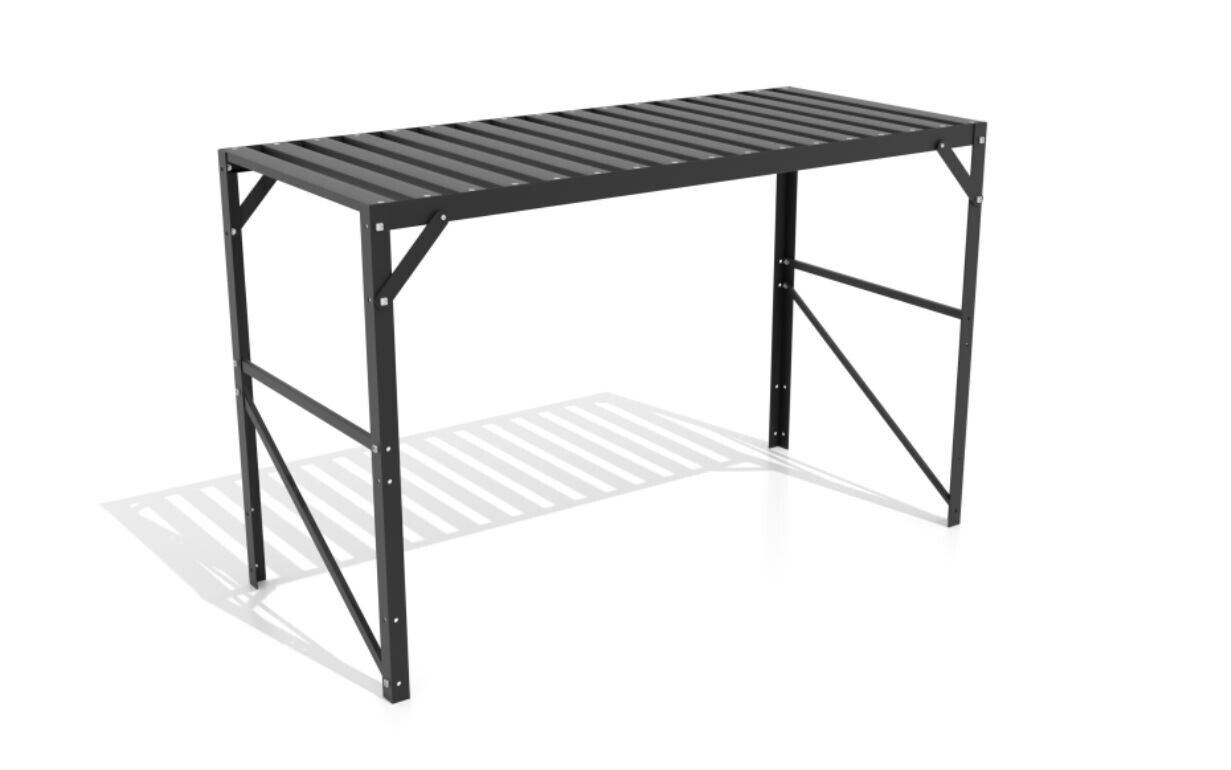 Enkele kweektafel (zwart) - 121x54x76cm