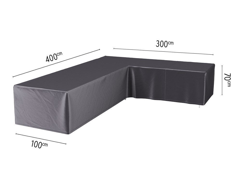 Platinum AeroCover Lounge Set Cover - Right Angle - 400/300x100x70 cm - Breathable & UV Resistant