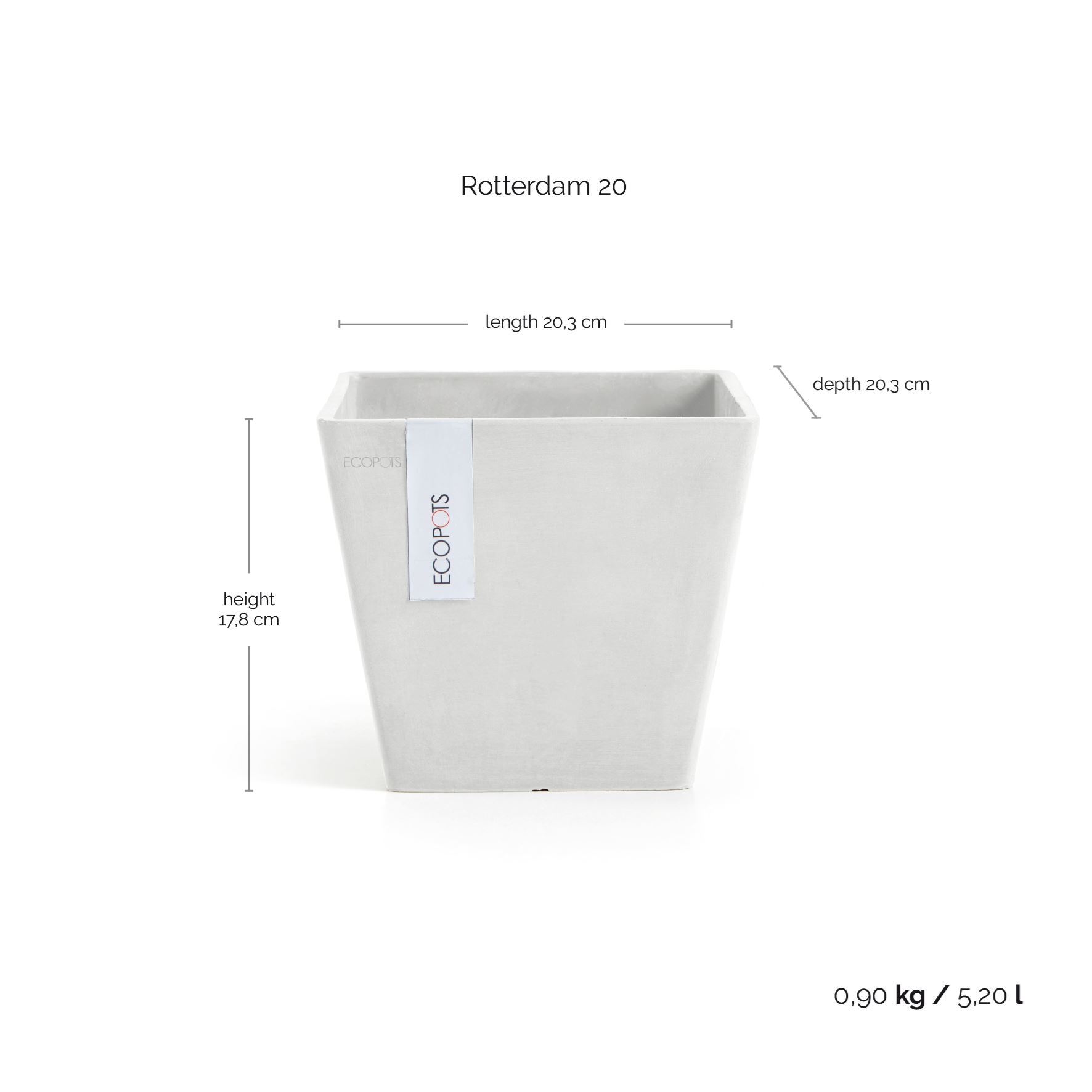 Ecopots-rotterdam-pure-white-LBH-20x20x17-5-cm