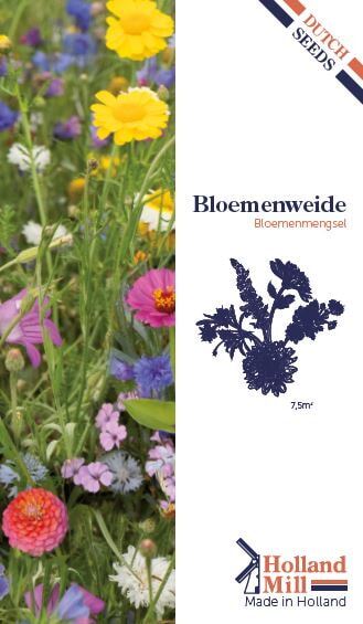 Holland Mill bloemenmix bloemenweide - Bloemenzaden voor ±7,5m² - Inclusief granulaat