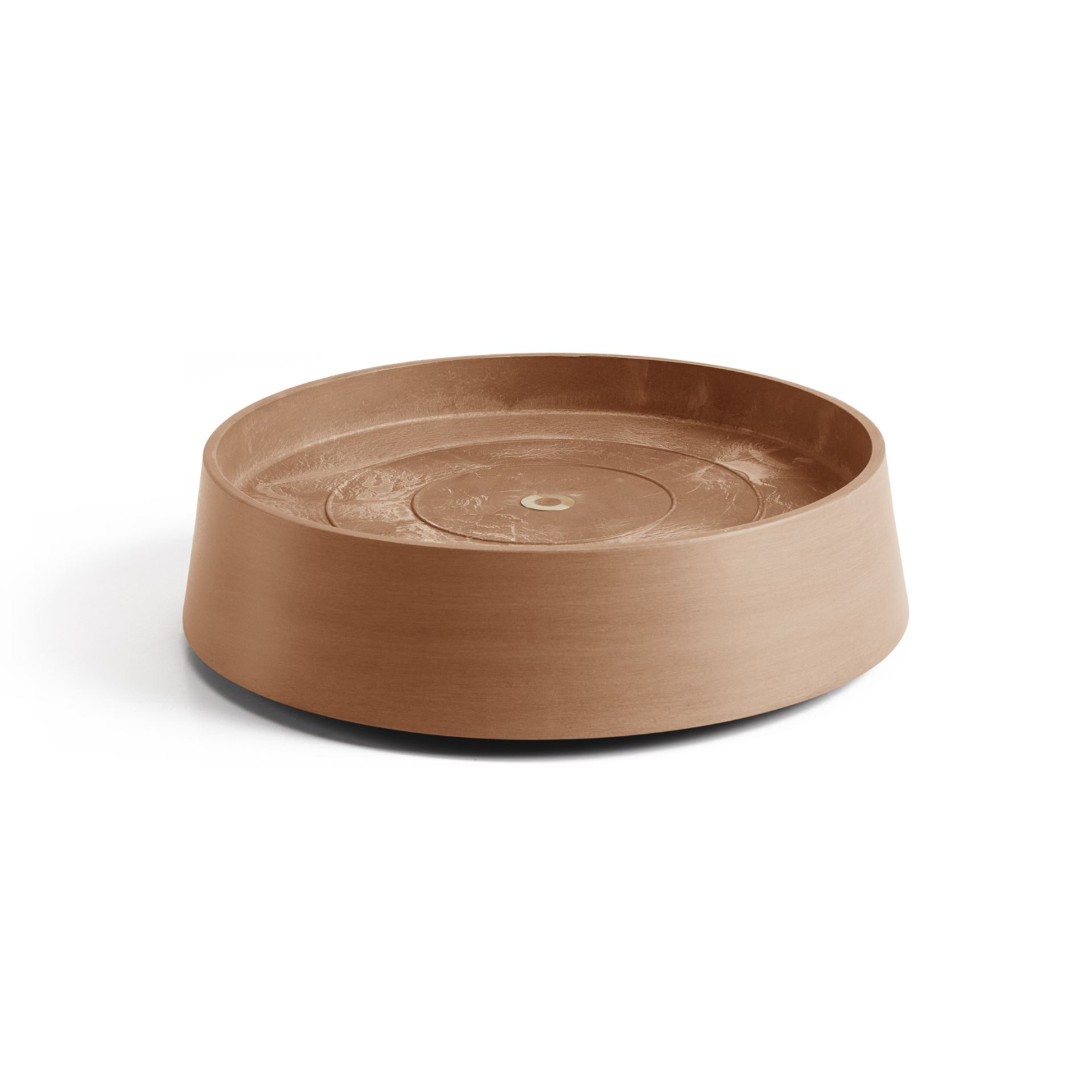 Ecopots soucoupe à roulettes Oslo- Rond - Terra - Diamètre 32,2 x H8,5 cm