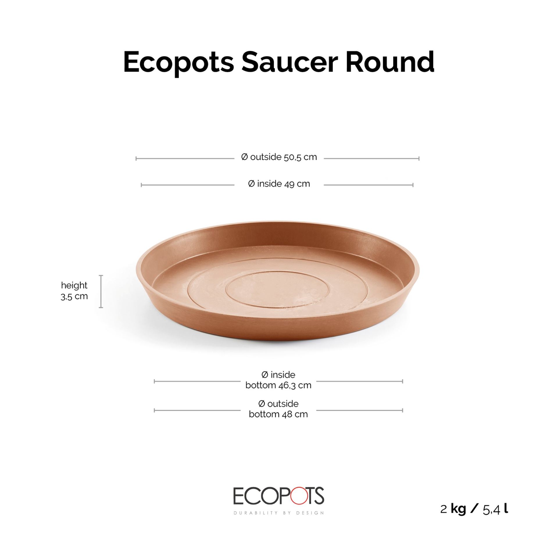 Ecopots-onderschotel-rond-terra-60-cm-H3-5-cm