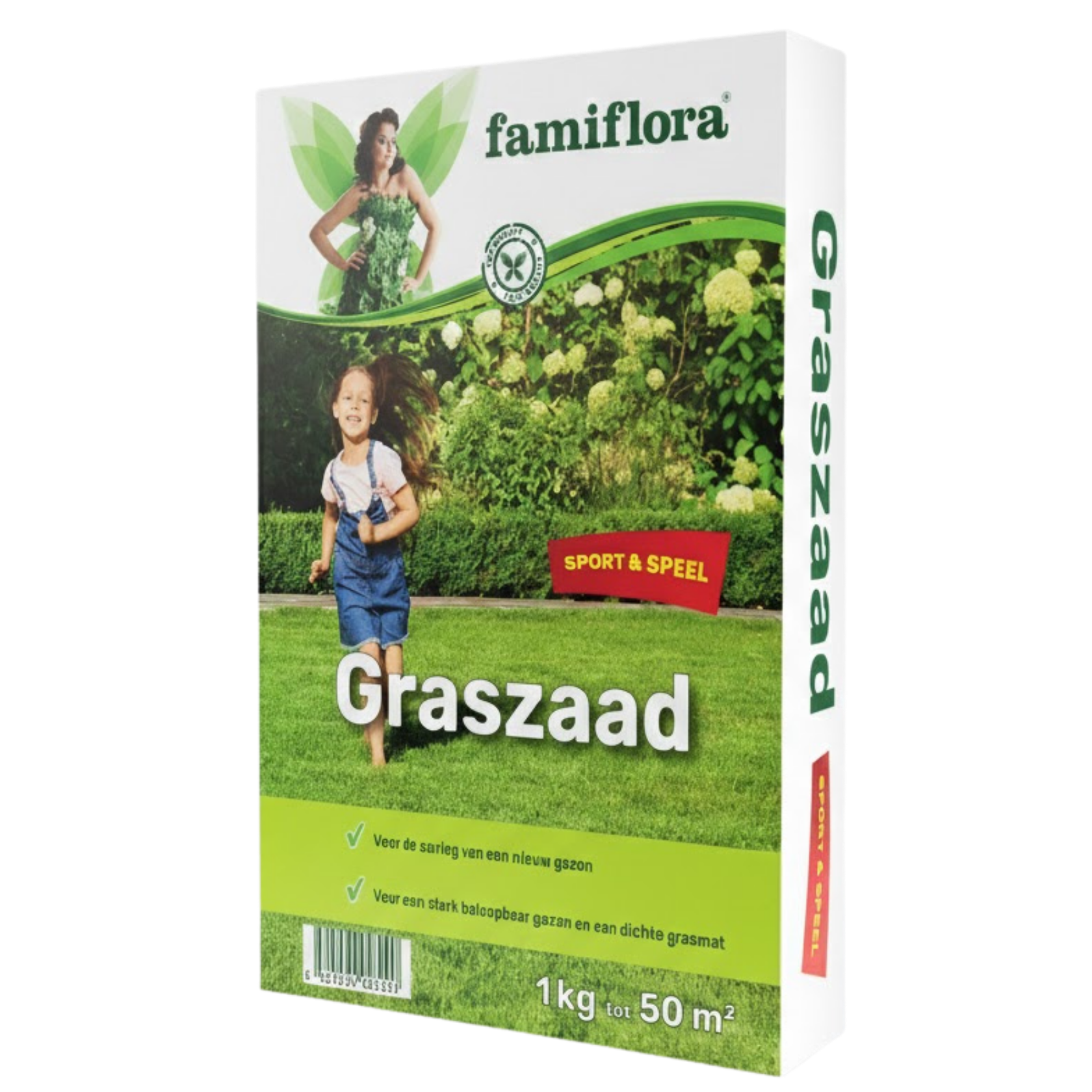 Famiflora graine de gazon Play & Sport - pour l'établissement d'un nouveau gazon - 1kg jusqu'à 50m²