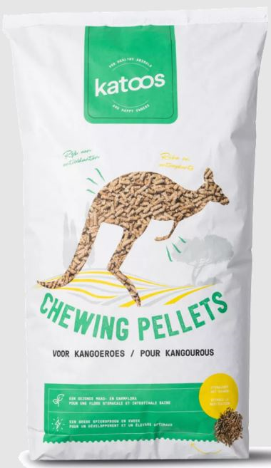 Katoos kangaroo food Chewing Pellets 15KG - Aliment à mâcher pour kangourou - Prévient les calculs rénaux - Favorise une croissance saine et soutient le développement musculaire