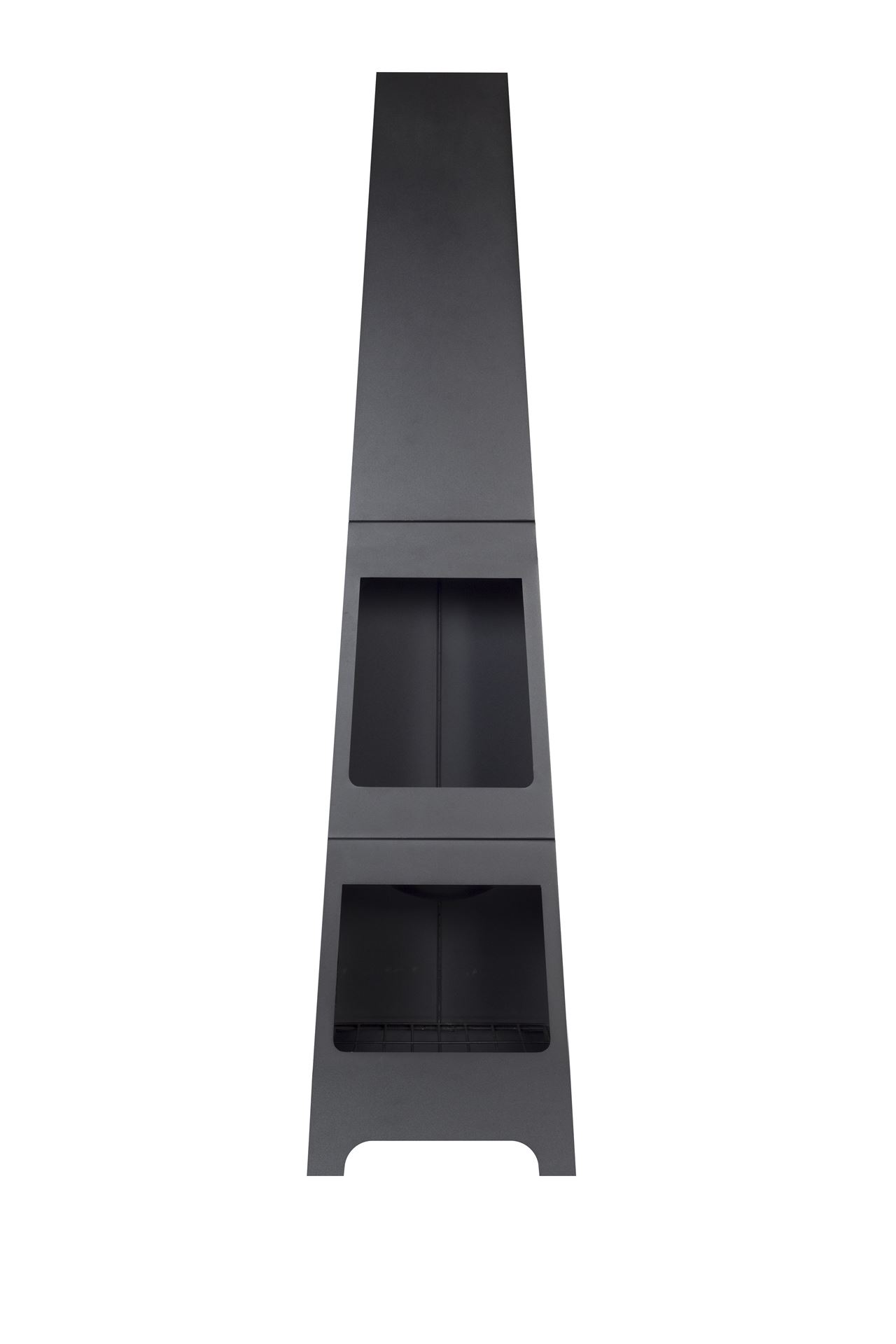 La Hacienda patio fireplace Malmö - Cheminée de terrasse moderne avec rangement pour le bois - H150 cm