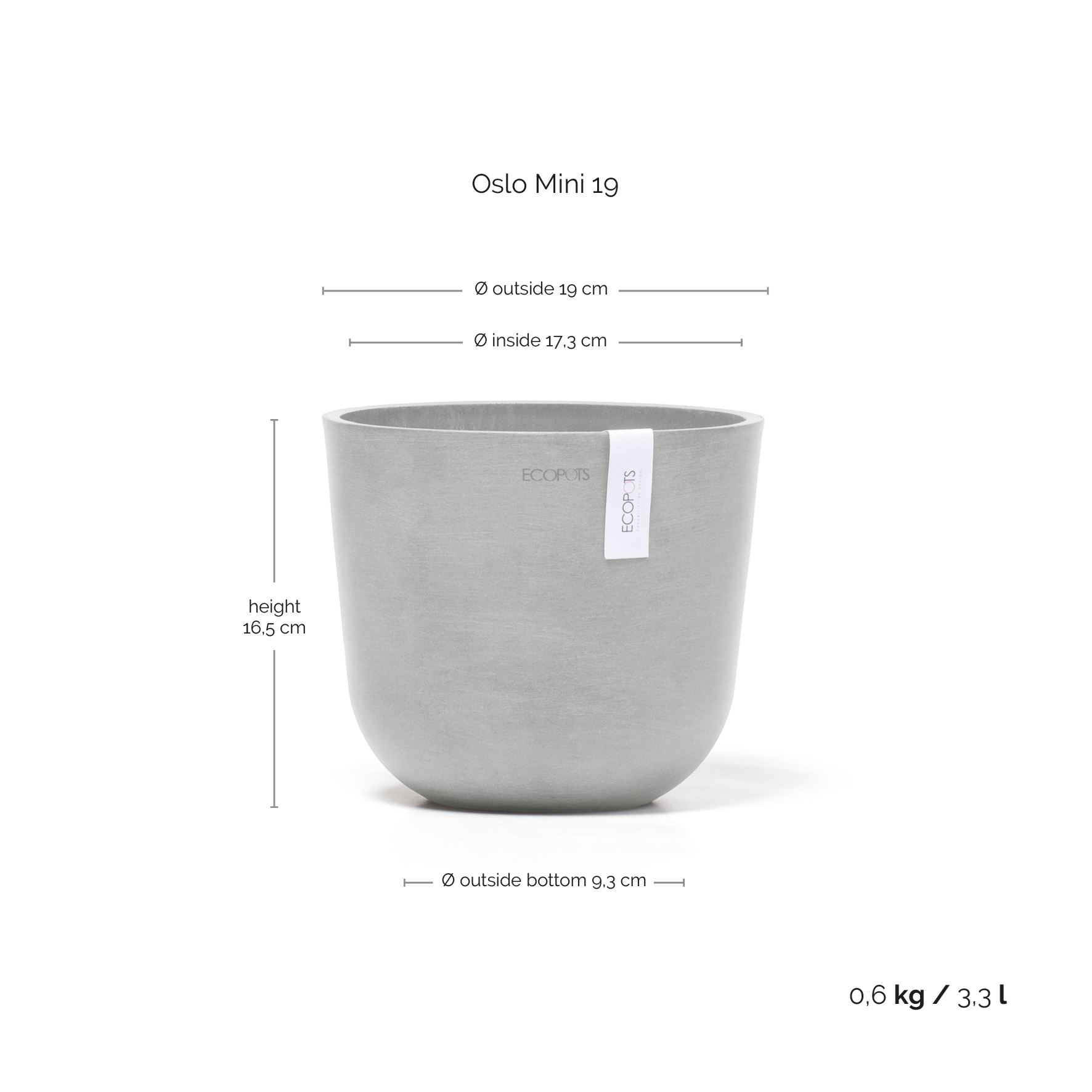 Ecopots-oslo-mini-white-grey-19-cm-H16-5-cm