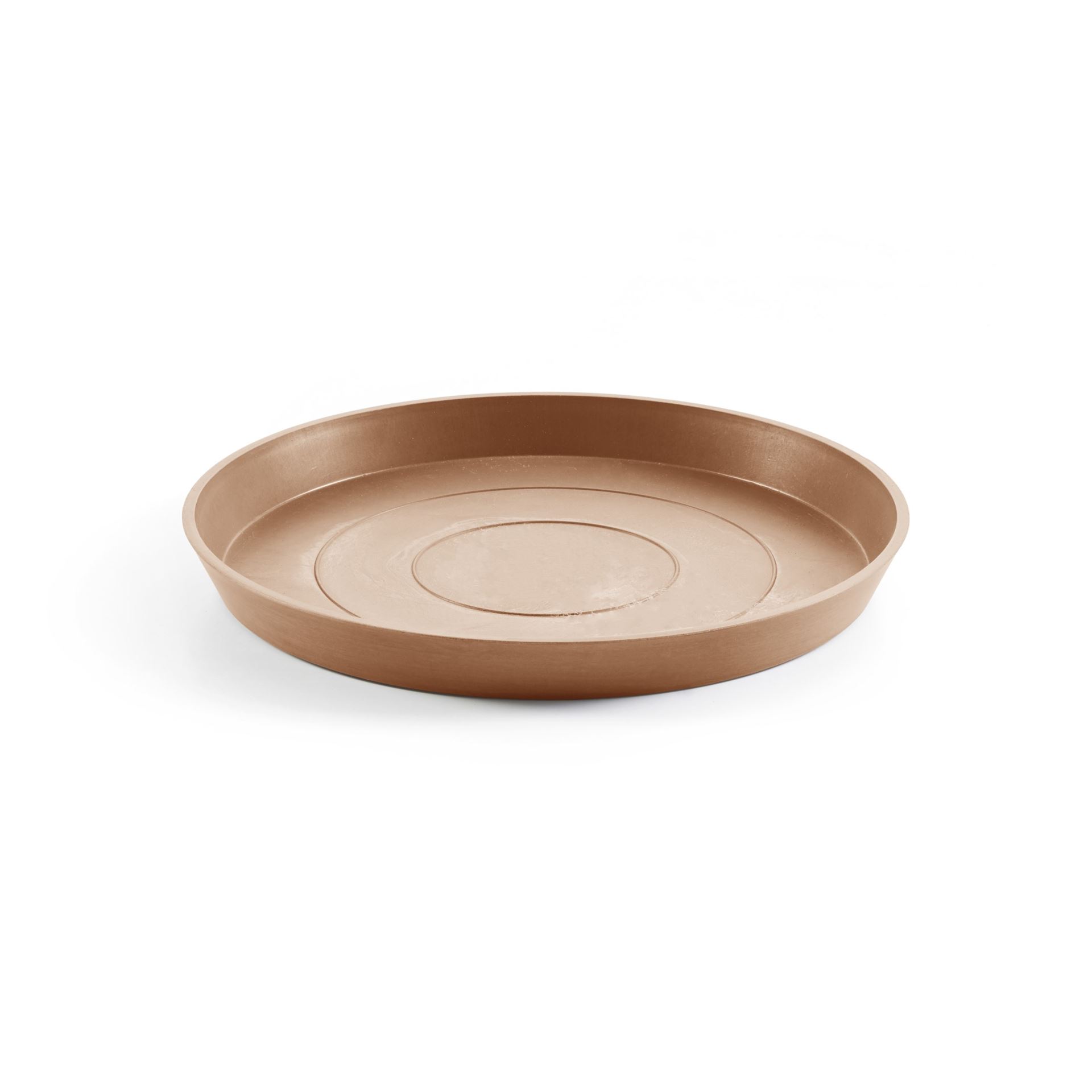 Ecopots Soucoupe ronde - Terra - Ø50,5 x H3,5 cm - Soucoupe ronde en terre cuite avec réservoir d'eau